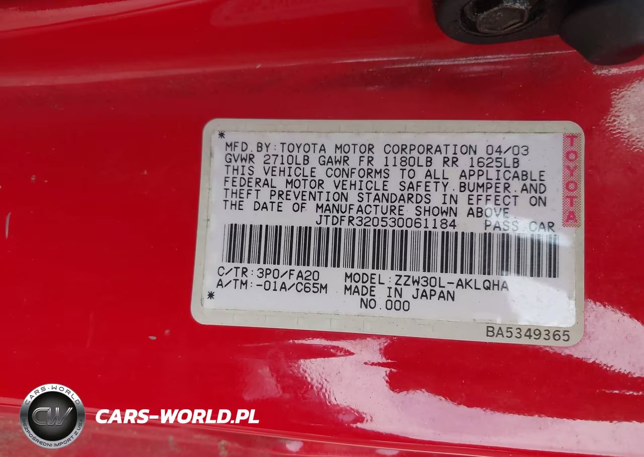 2003 Toyota Mr2 Spyder VIN:JTDFR320530061184 - 9