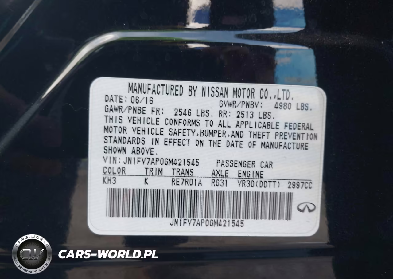 2016 Infiniti Q50 Red Sport 400 VIN:JN1FV7AP0GM421545 - 9