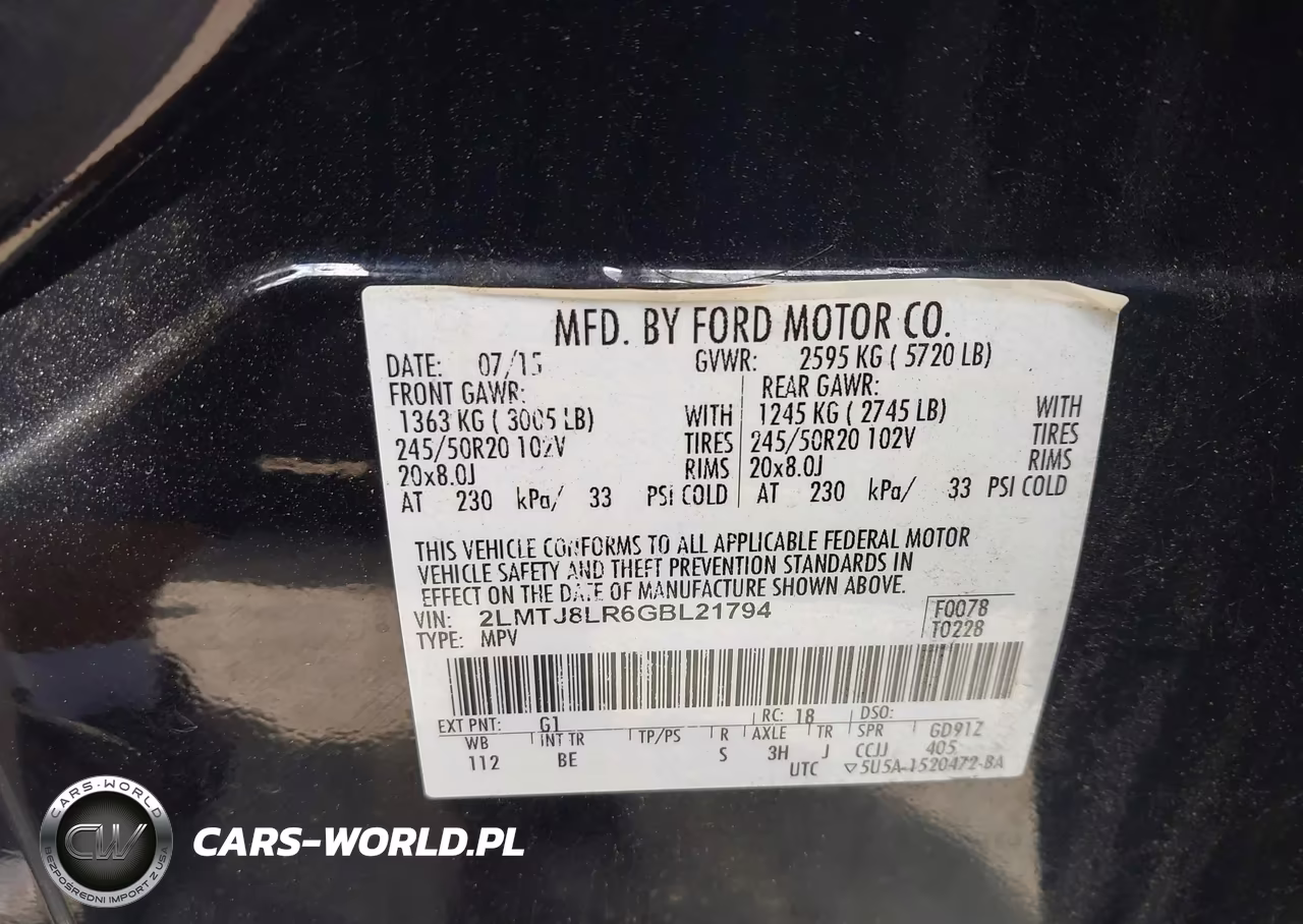 2016 Lincoln Mkx Reserve VIN:2LMTJ8LR6GBL21794 - 9