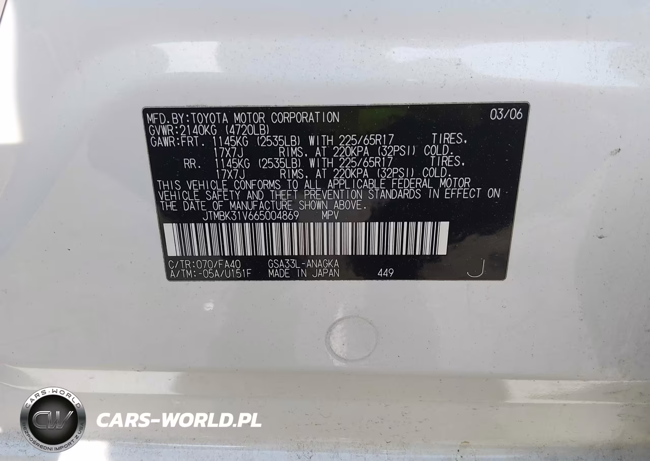 2006 Toyota Rav4 Limited V6 VIN:JTMBK31V665004869 - 9