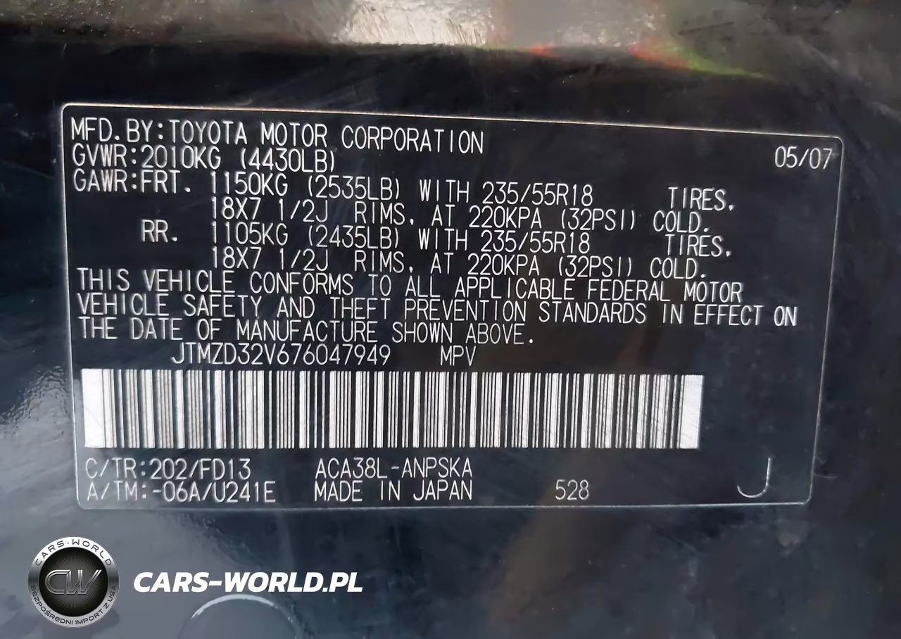 2007 Toyota Rav4 Sport VIN:JTMZD32V676047949 - 9