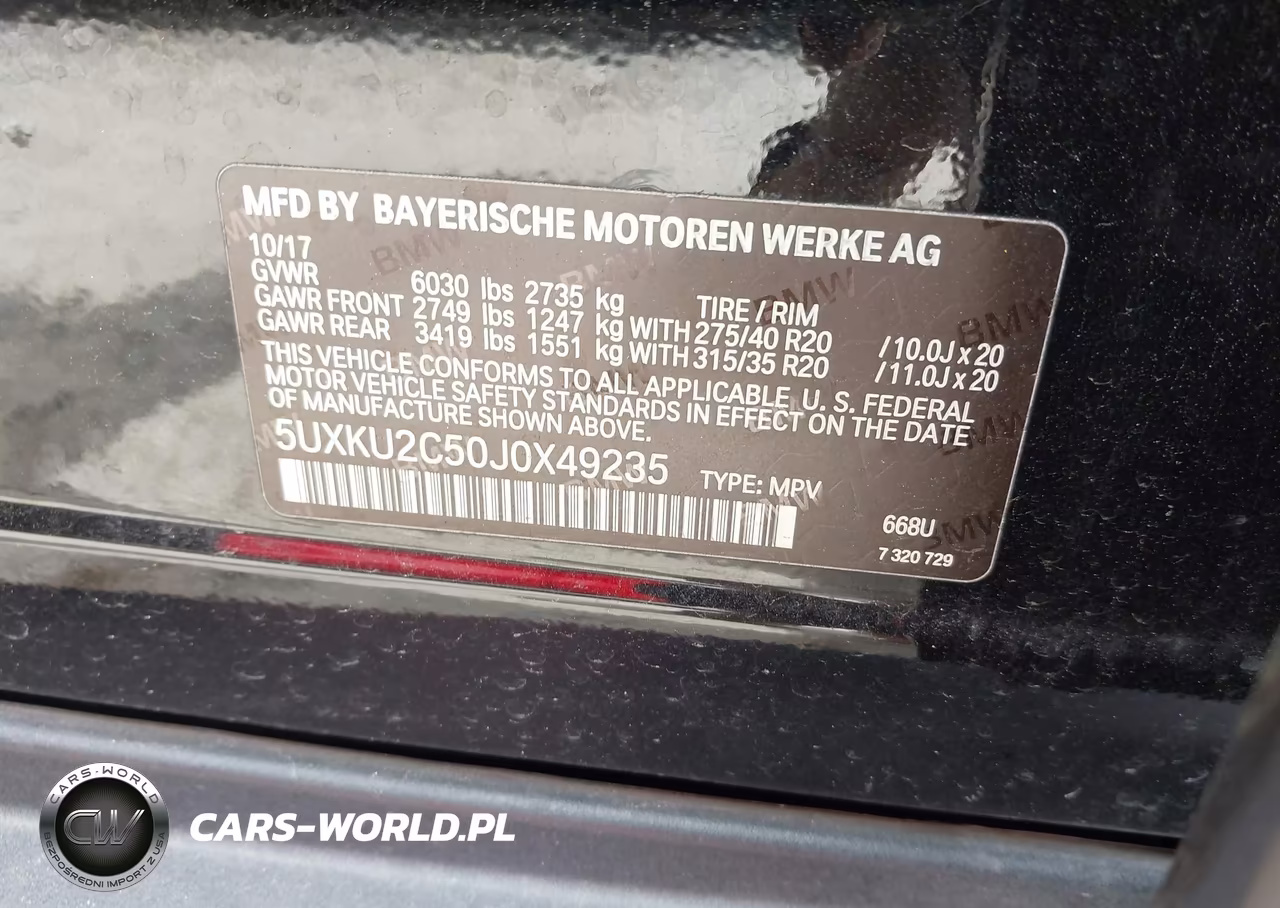 2018 BMW X6 xDrive35I VIN:5UXKU2C50J0X49235 - 9