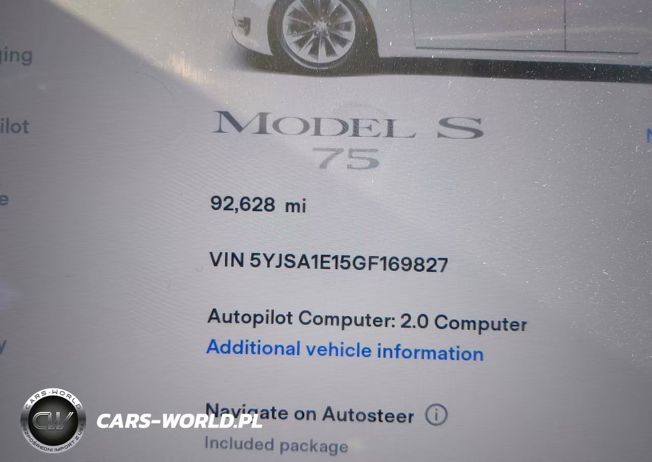 2016 Tesla Model S 60-70-75-85 VIN:5YJSA1E15GF169827 - 15
