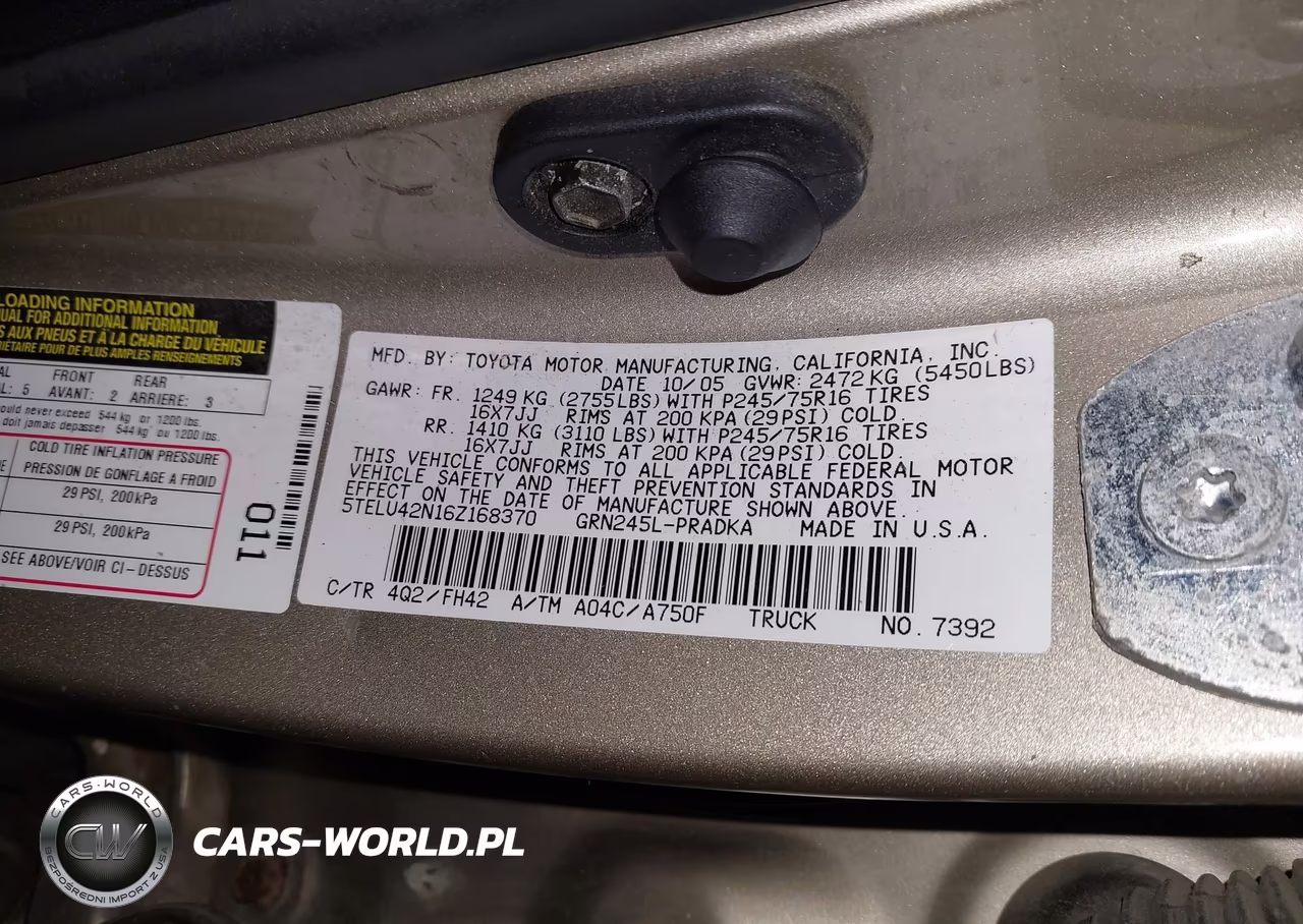 2006 Toyota Tacoma Base V6 VIN:5TELU42N16Z168370 - 9