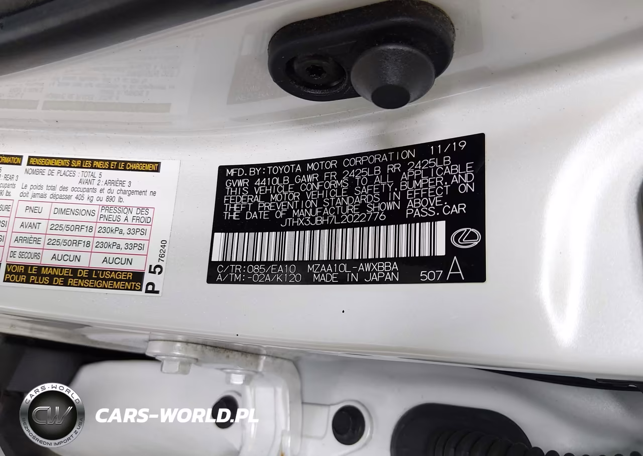 2020 Lexus Ux 200 VIN:JTHX3JBH7L2022776 - 9