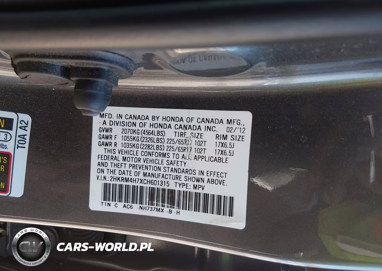 2012 Honda Cr-V Ex-L VIN:2HKRM4H7XCH601315 - 9