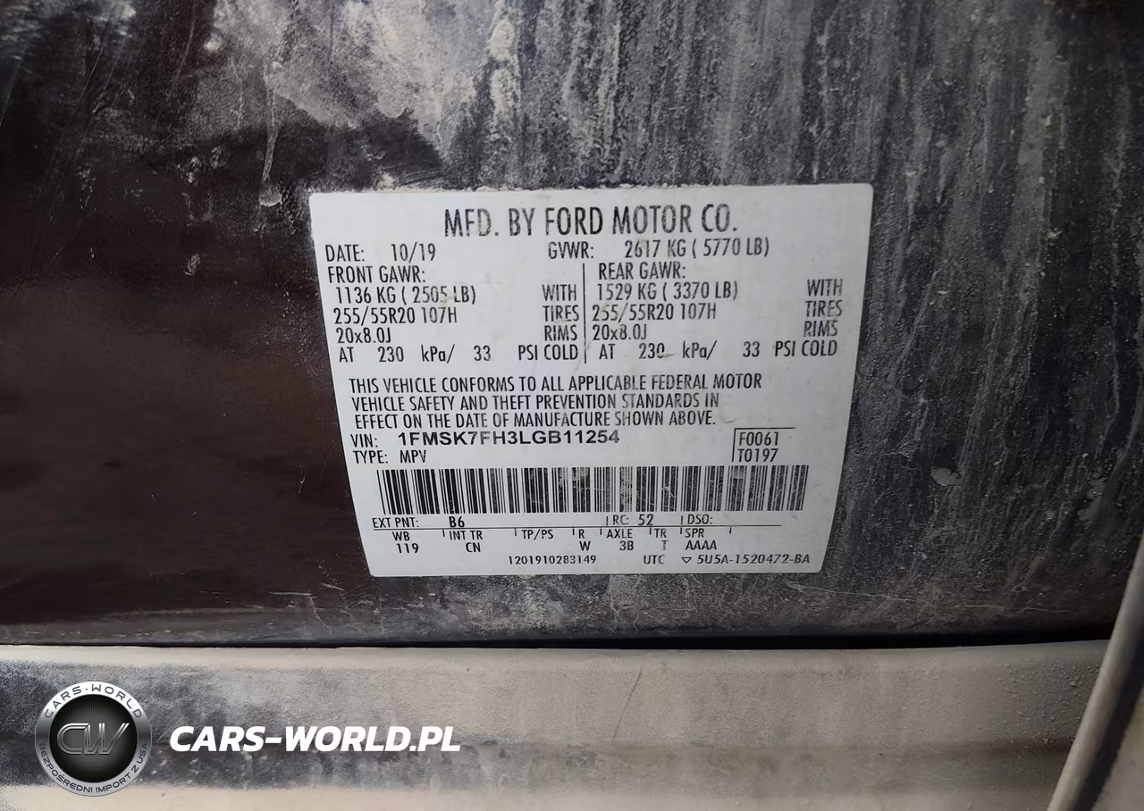 2020 Ford Explorer Limited VIN:1FMSK7FH3LGB11254 - 9