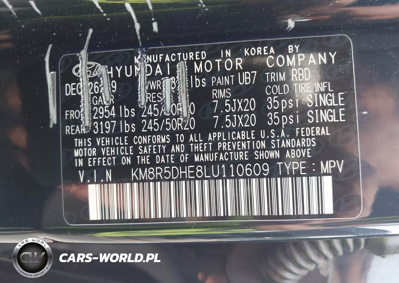 2020 Hyundai Palisade Limited VIN:KM8R5DHE8LU110609 - 9
