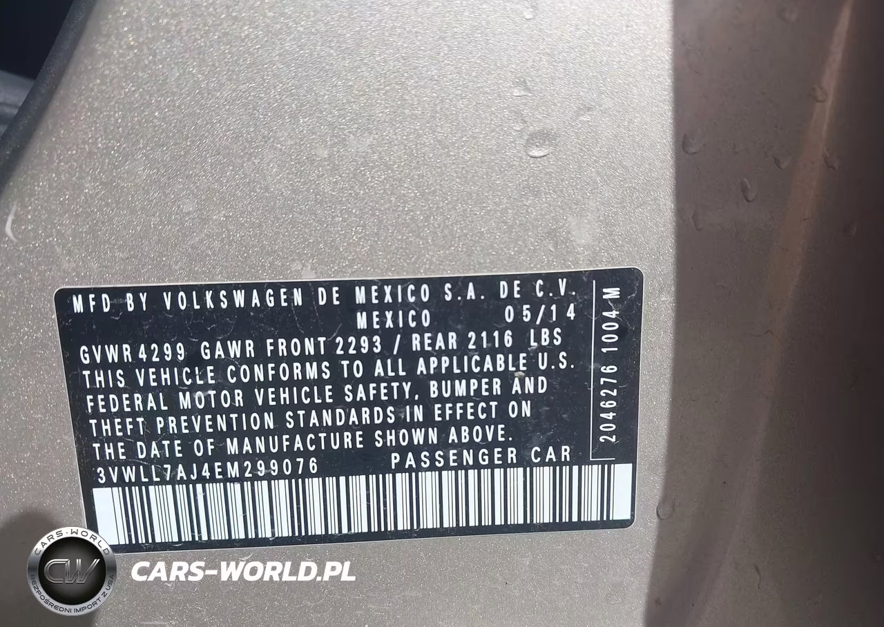 2014 Volkswagen Jetta 2.0L Tdi VIN:3VWLL7AJ4EM299076 - 9