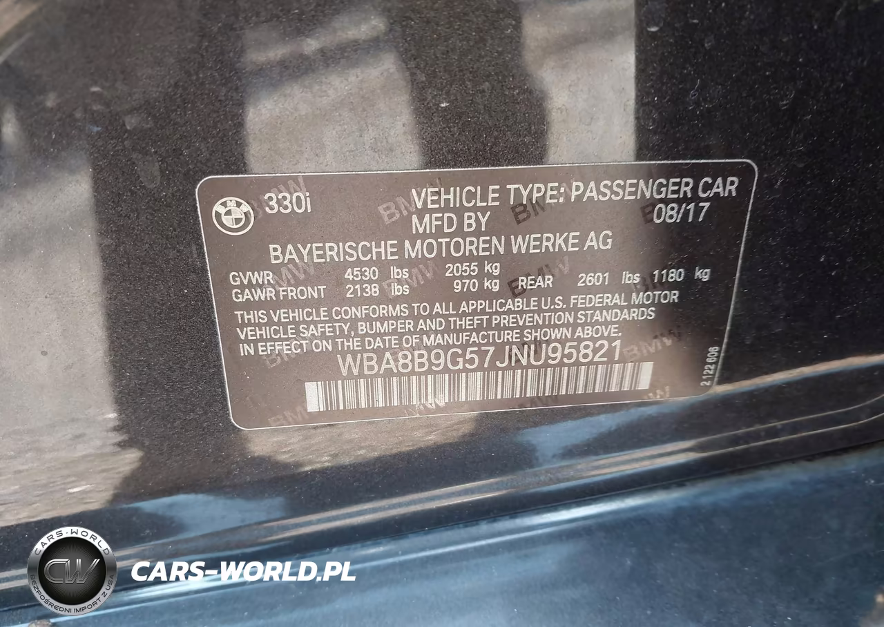 2018 BMW 330I VIN:WBA8B9G57JNU95821 - 9