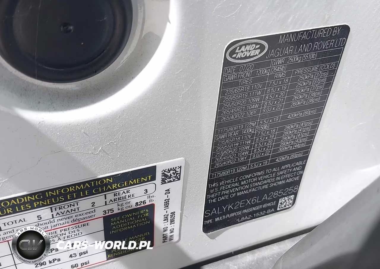 2020 Land Rover Range Rover Velar P250 R-Dynamic S VIN:SALYK2EX6LA285258 - 9