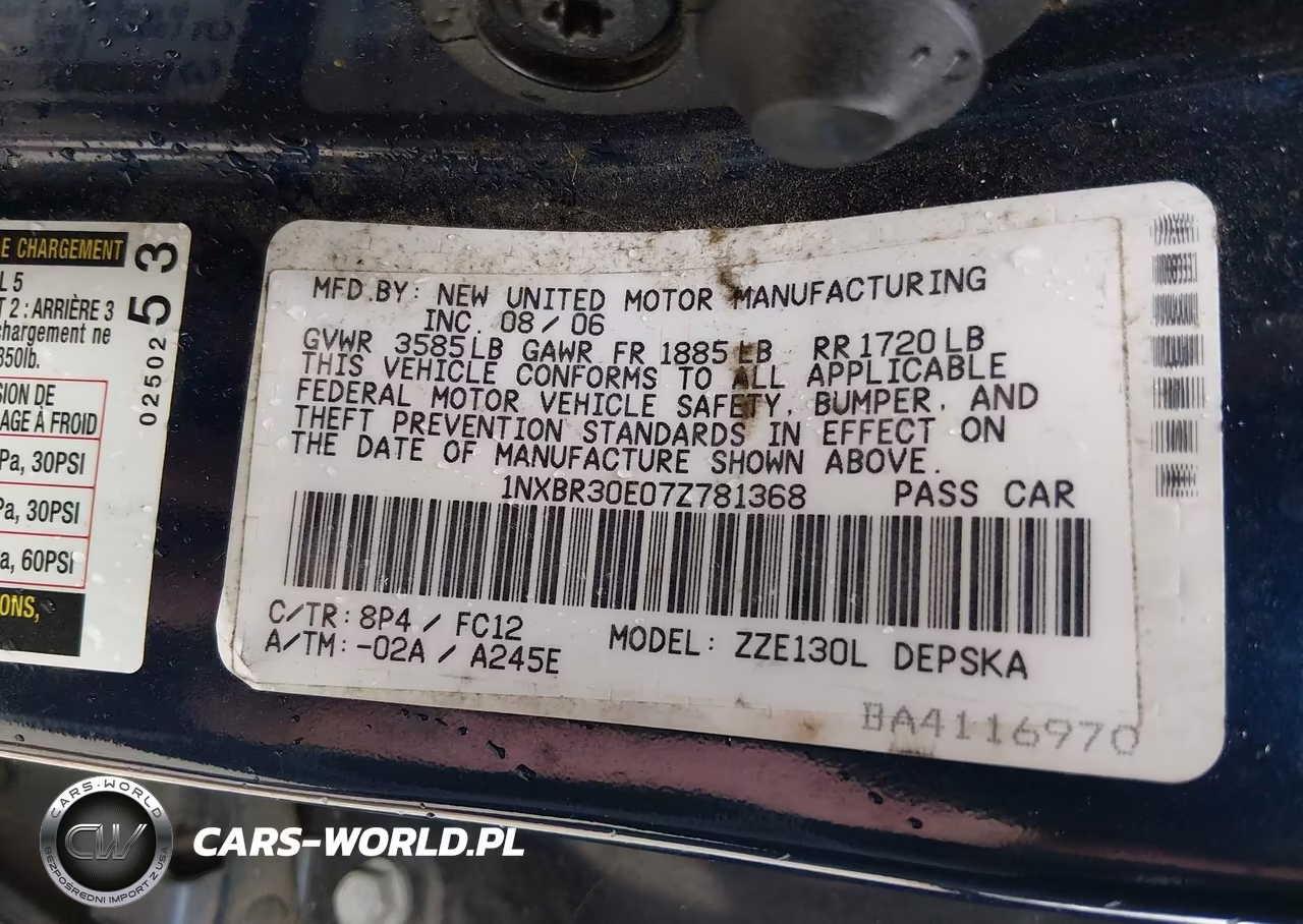 2007 Toyota Corolla S VIN:1NXBR30E07Z781368 - 9