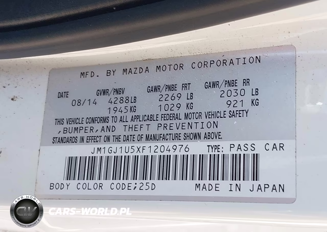2015 Mazda Mazda6 I Sport VIN:JM1GJ1U5XF1204976 - 9
