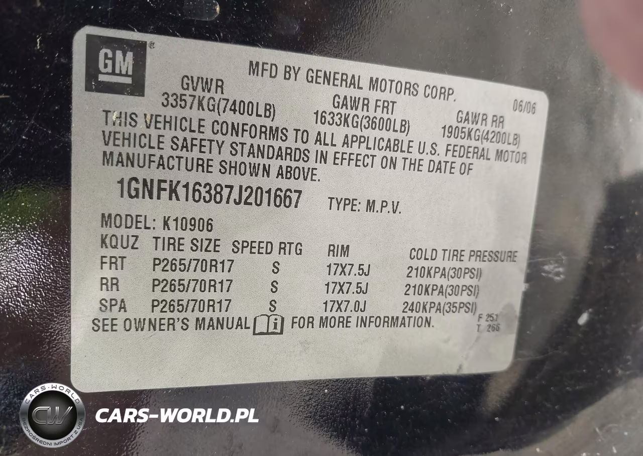 2007 Chevrolet Suburban 1500 Ls VIN:1GNFK16387J201667 - 9