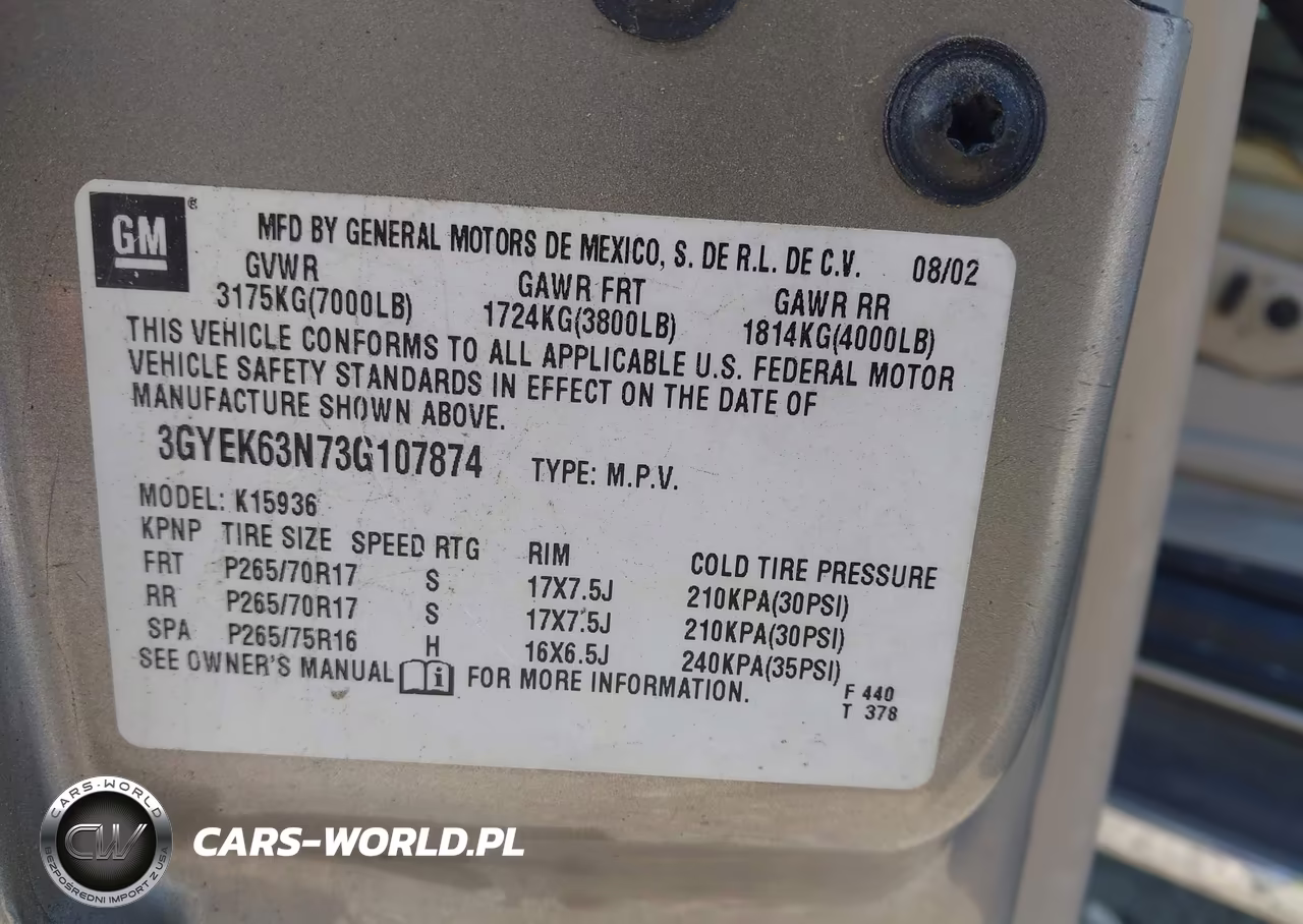 2003 Cadillac Escalade Ext Standard VIN:3GYEK63N73G107874 - 9