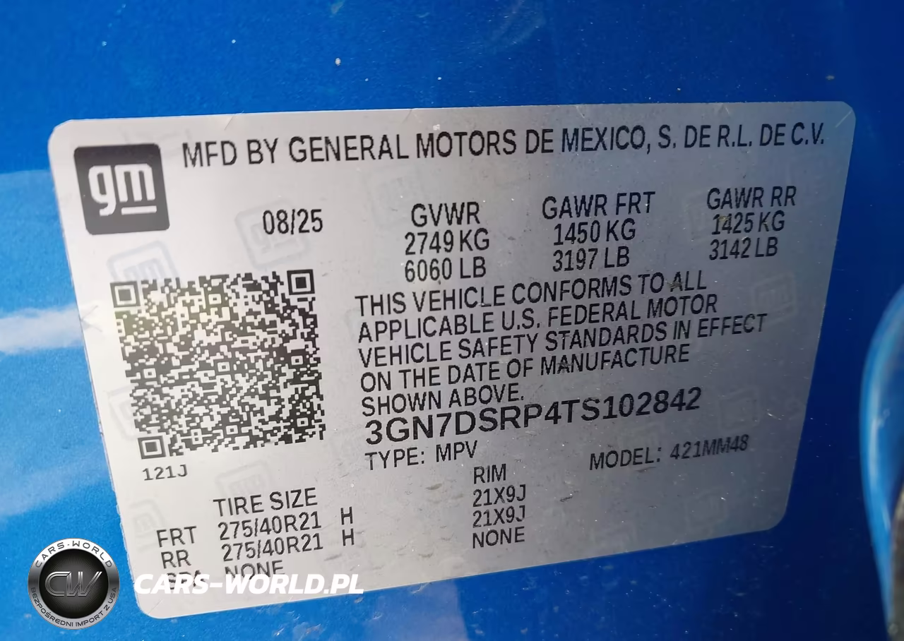 2026 Chevrolet Equinox Ev Rs, Fwd VIN:3GN7DSRP4TS102842 - 9