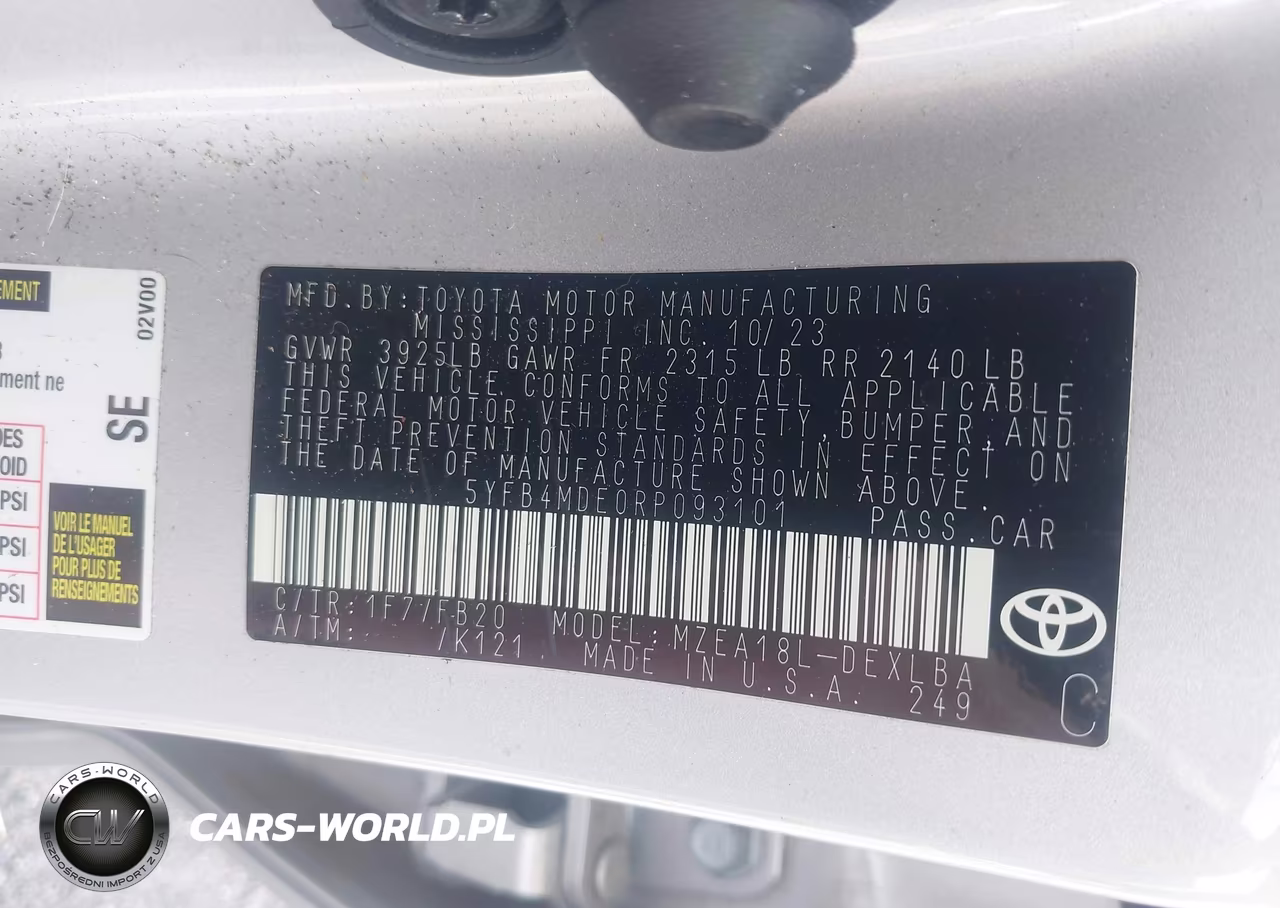 2024 Toyota Corolla Le VIN:5YFB4MDE0RP093101 - 9
