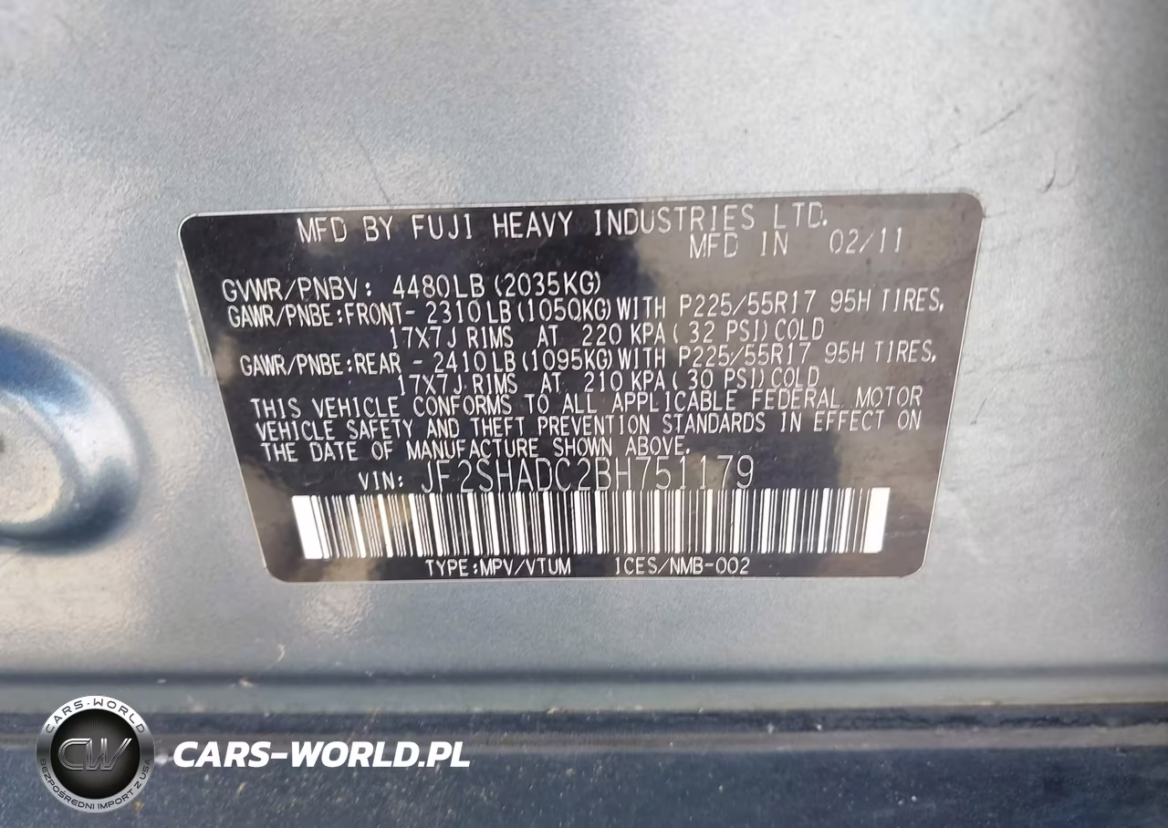 2011 Subaru Forester 2.5X Premium VIN:JF2SHADC2BH751179 - 9