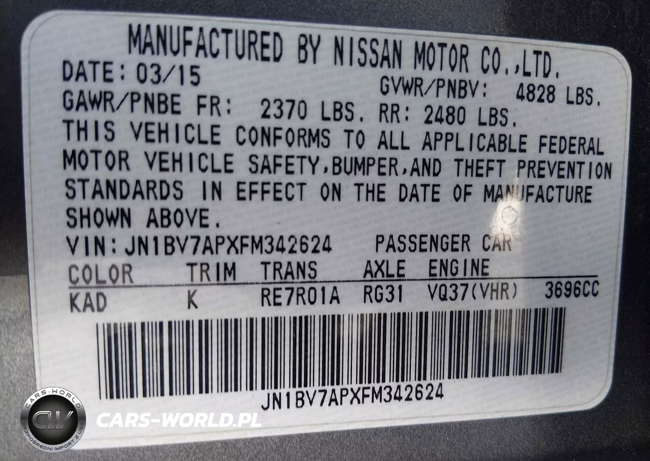 2015 Infiniti Q50 Premium VIN:JN1BV7APXFM342624 - 9