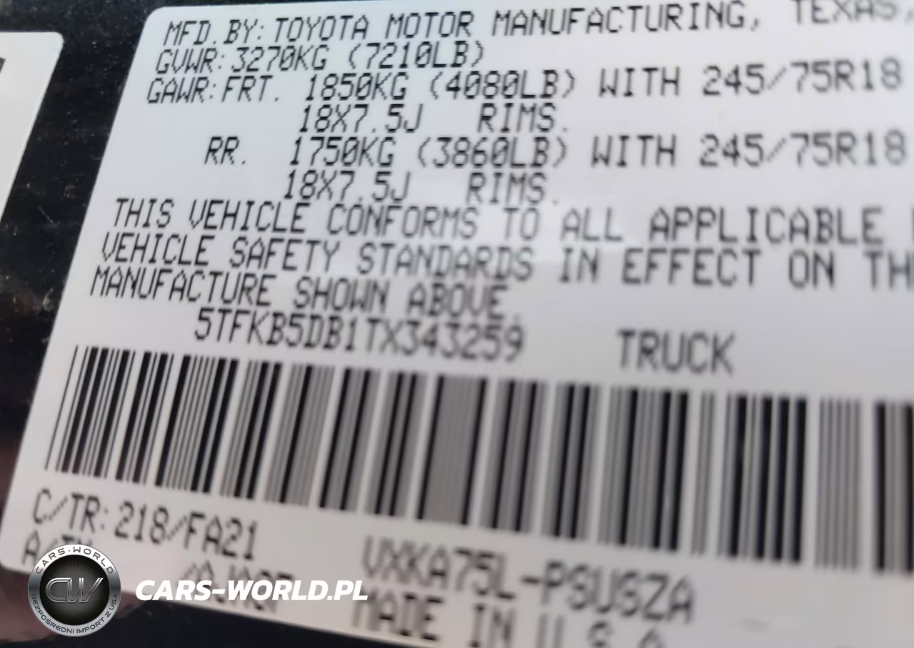 2026 Toyota Tundra Sr Crewmax 5.5' Bed VIN:5TFKB5DB1TX343259 - 9