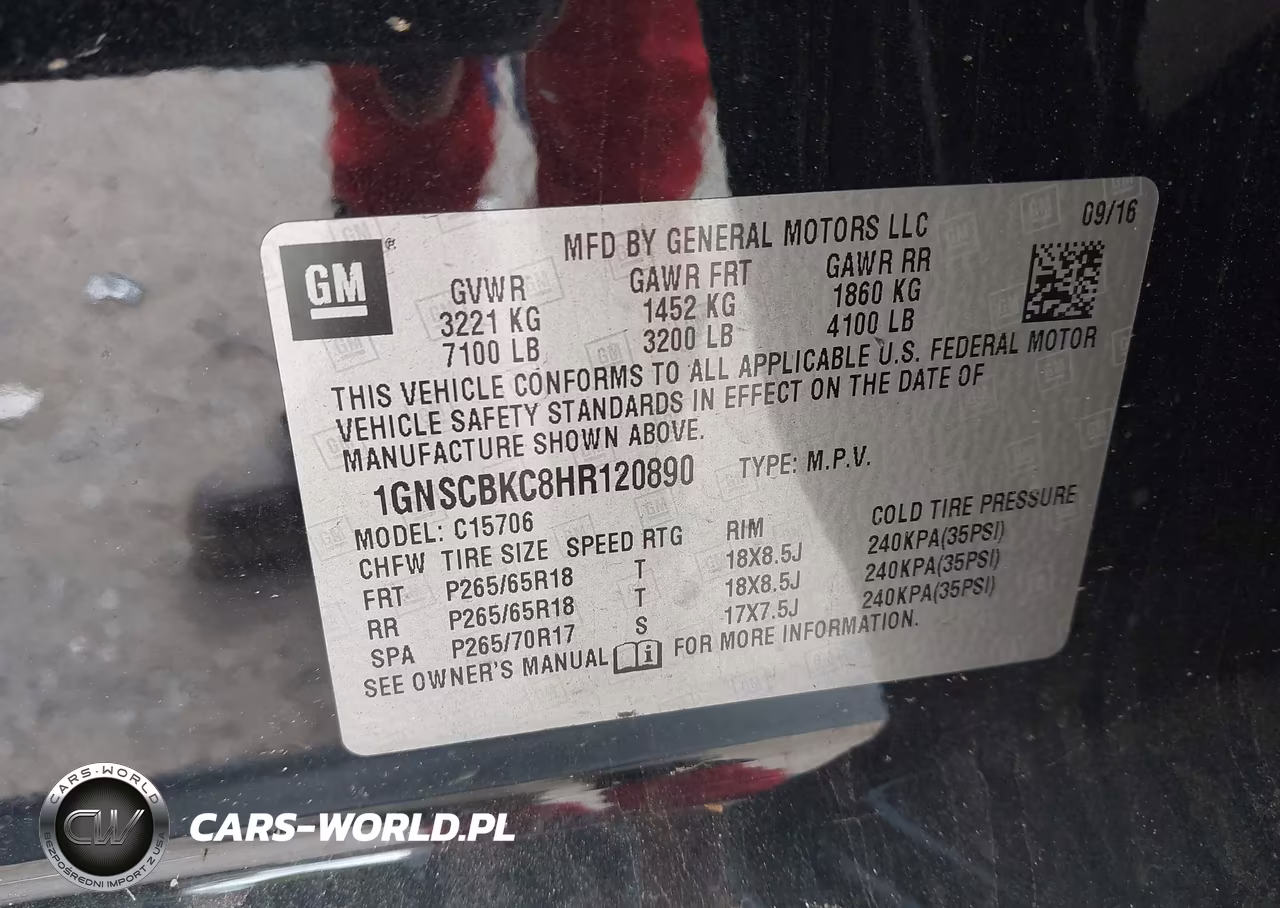 2017 Chevrolet Tahoe Lt VIN:1GNSCBKC8HR120890 - 8