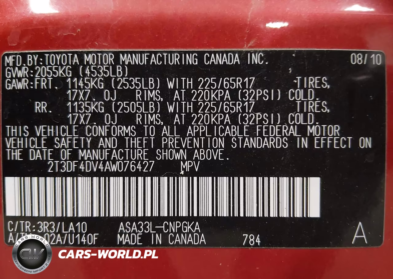 2010 Toyota Rav4 Limited VIN:2T3DF4DV4AW076427 - 9
