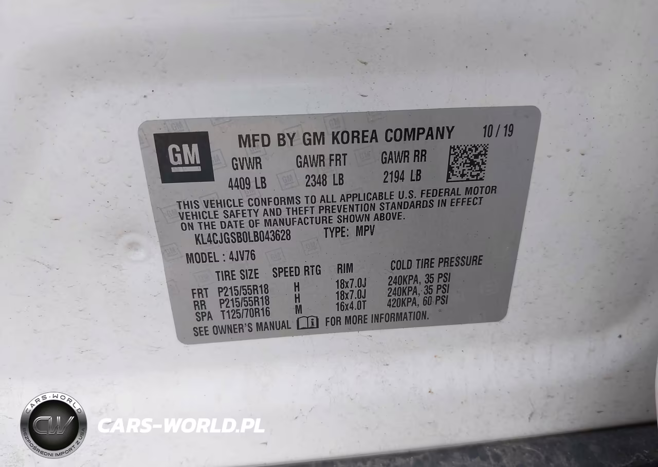 2020 Buick Encore Awd Essence VIN:KL4CJGSB0LB043628 - 9