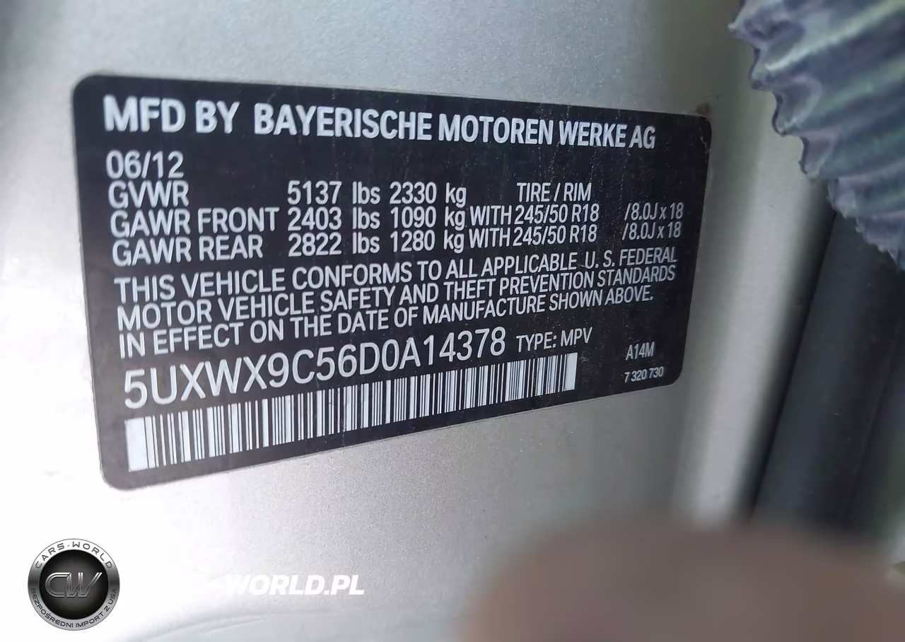 2013 BMW X3 xDrive28I VIN:5UXWX9C56D0A14378 - 9