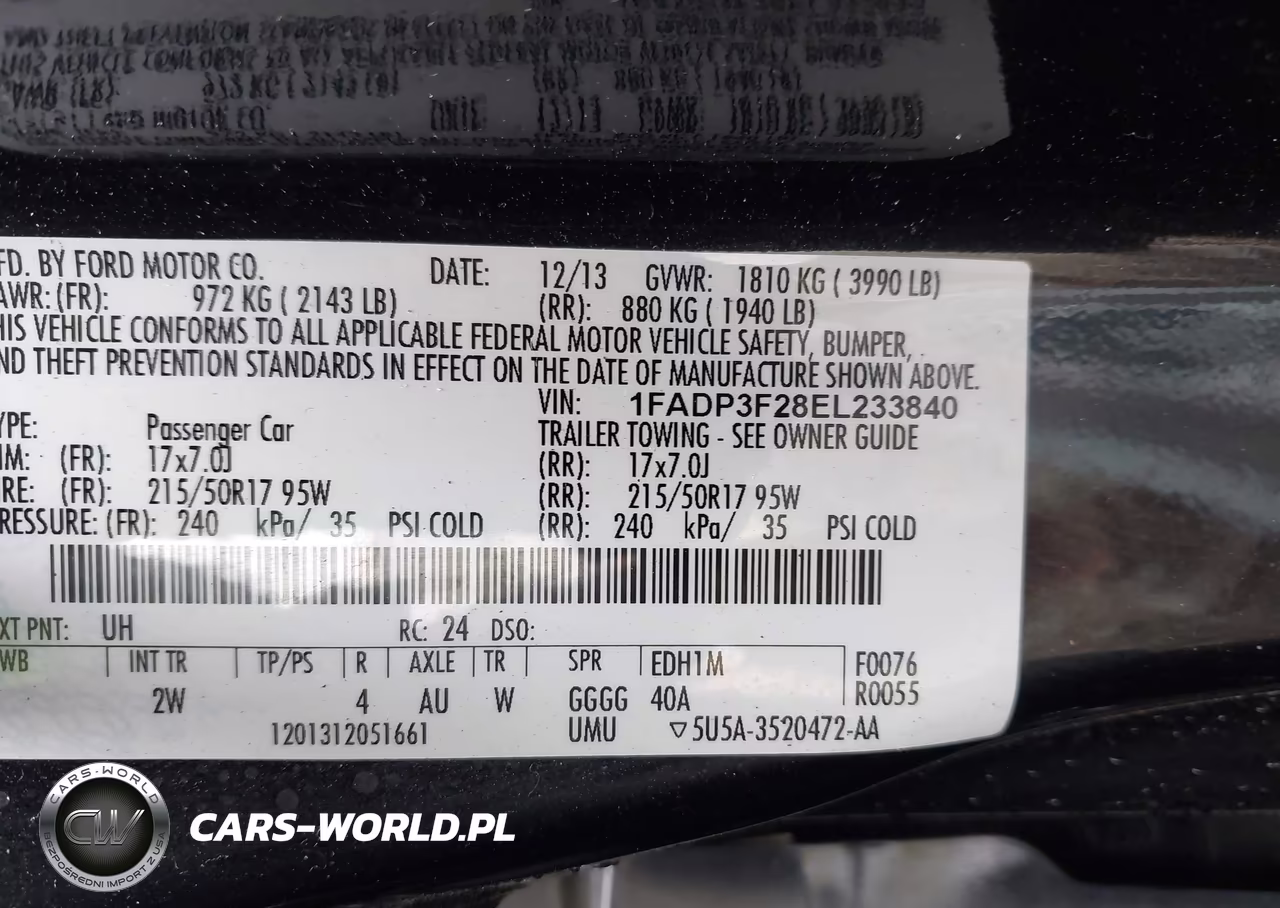 2014 Ford Focus Se VIN:1FADP3F28EL233840 - 9