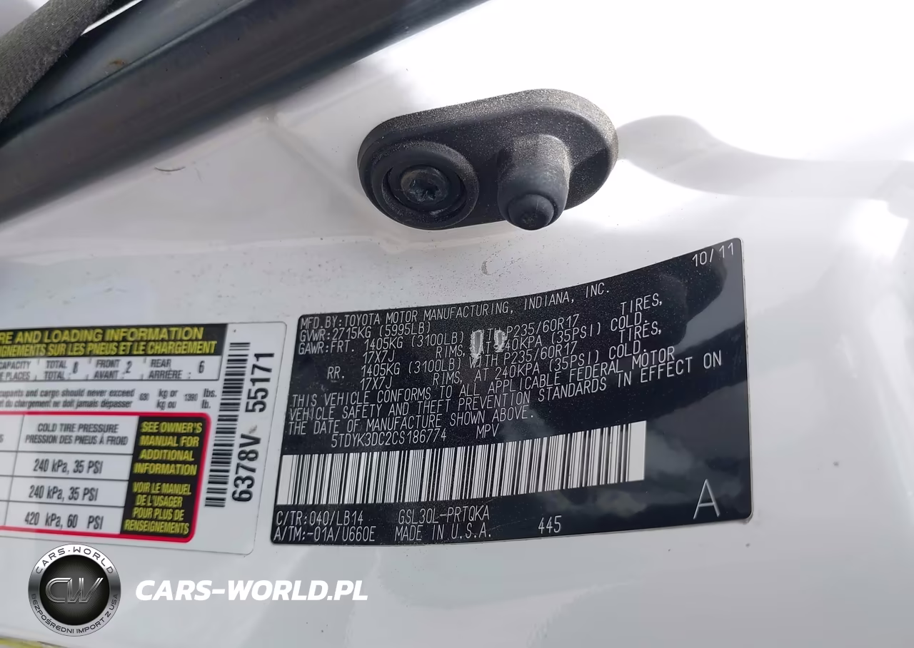 2012 Toyota Sienna Xle V6 8 Passenger VIN:5TDYK3DC2CS186774 - 9