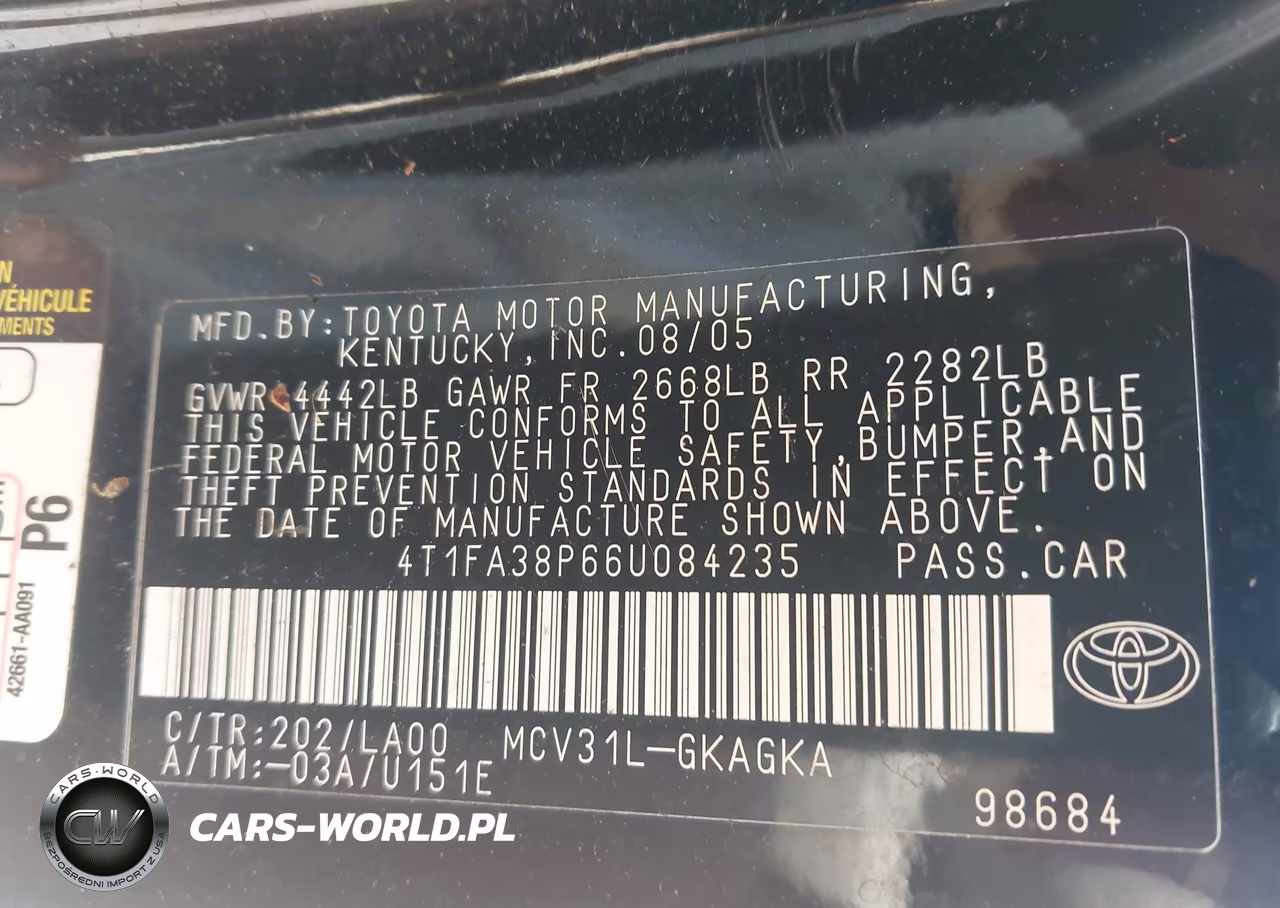 2006 Toyota Camry Solara Sle VIN:4T1FA38P66U084235 - 9