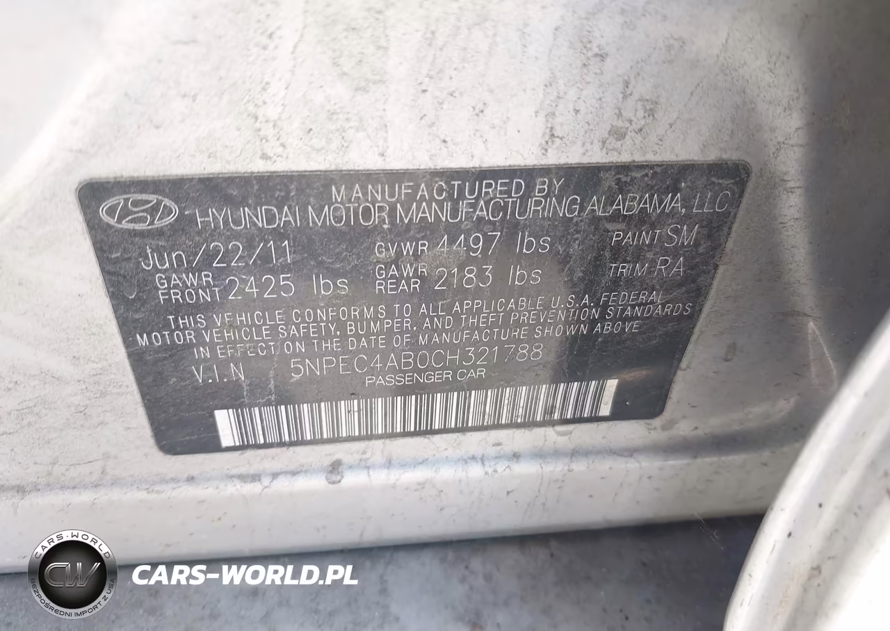 2012 Hyundai Sonata Se 2.0T VIN:5NPEC4AB0CH321788 - 9
