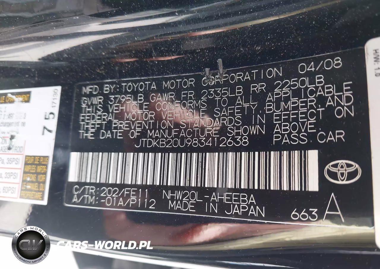 2008 Toyota Prius VIN:JTDKB20U983412638 - 9