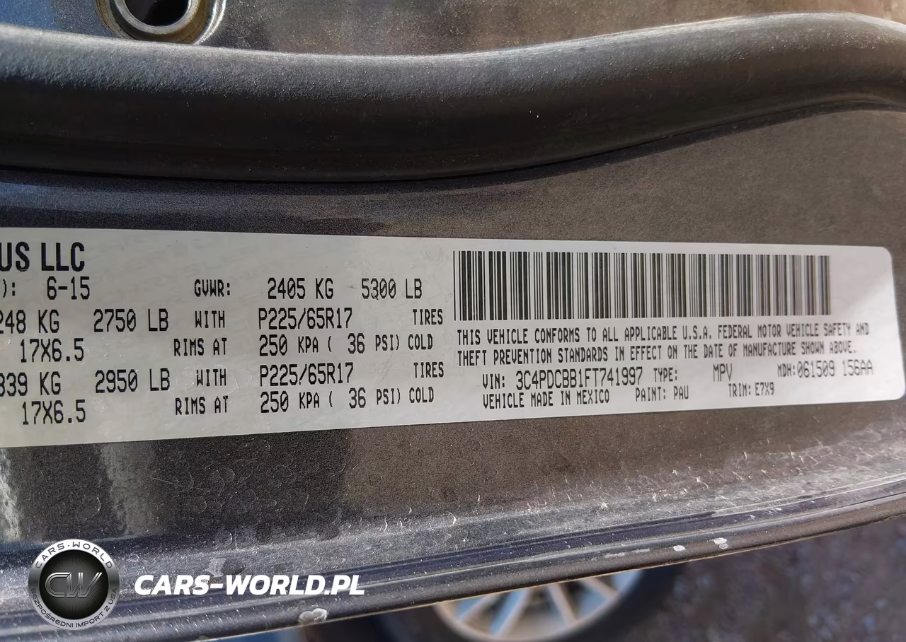 2015 Dodge Journey Sxt VIN:3C4PDCBB1FT741997 - 9