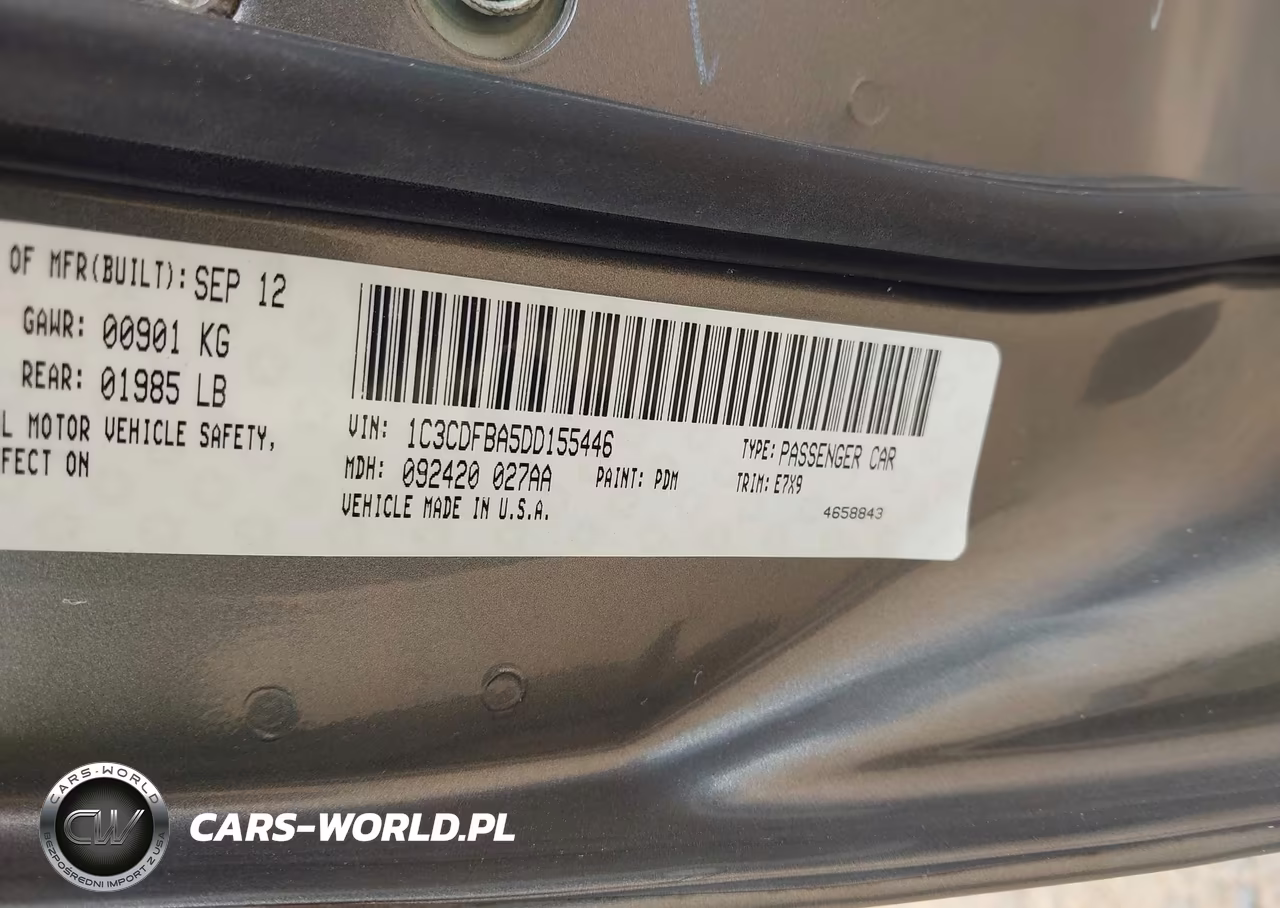 2013 Dodge Dart Sxt VIN:1C3CDFBA5DD155446 - 9