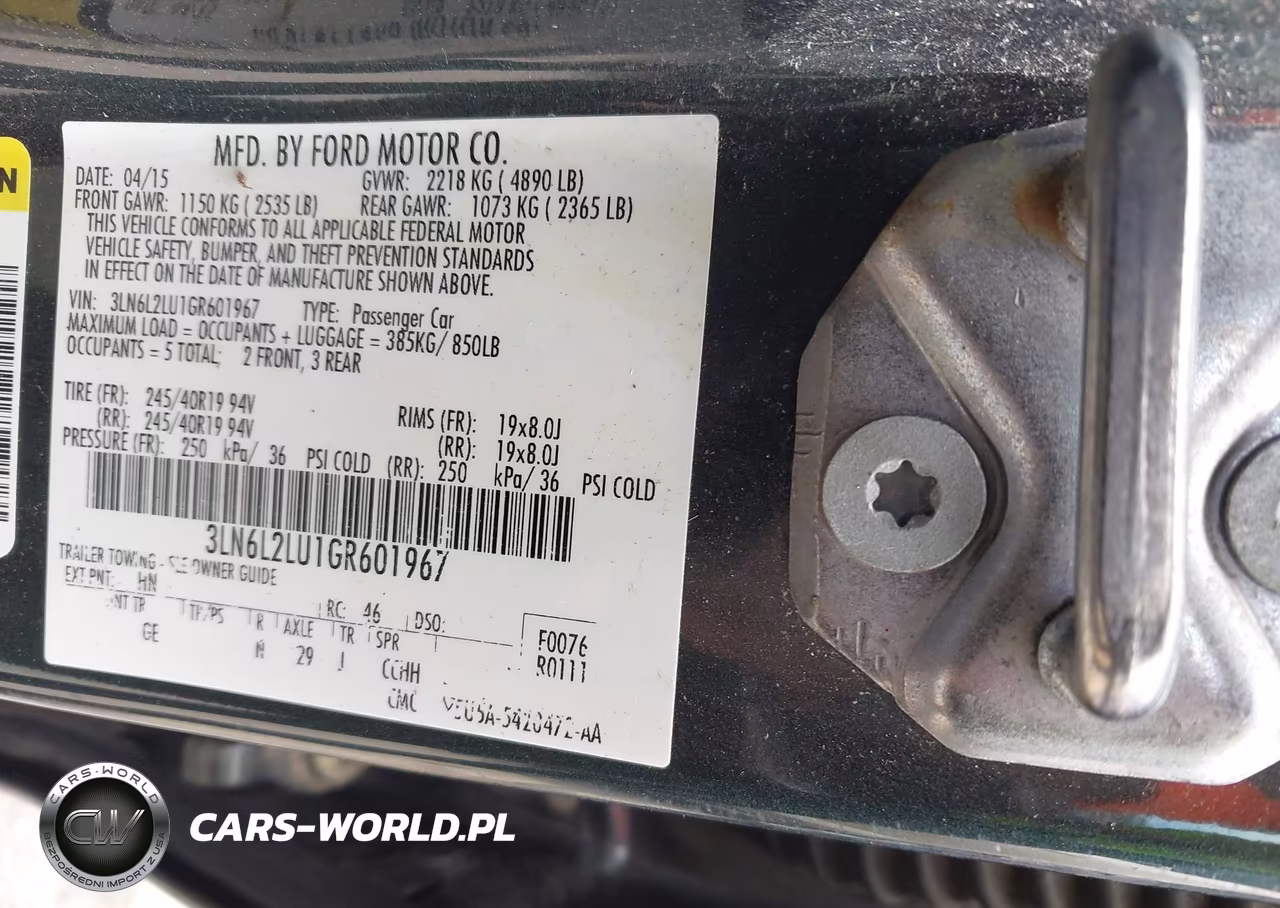 2016 Lincoln Mkz Hybrid VIN:3LN6L2LU1GR601967 - 9