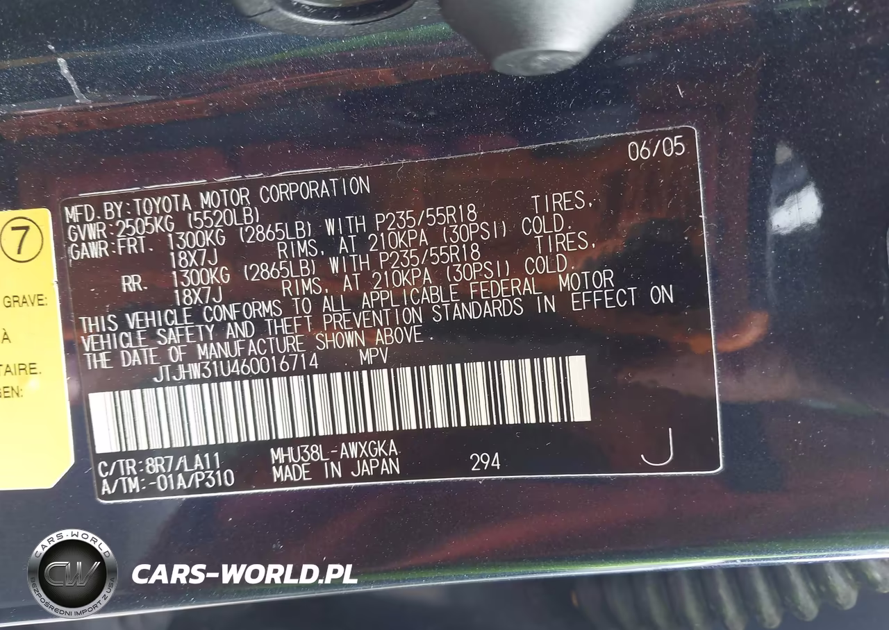 2006 Lexus Rx 400H VIN:JTJHW31U460016714 - 9