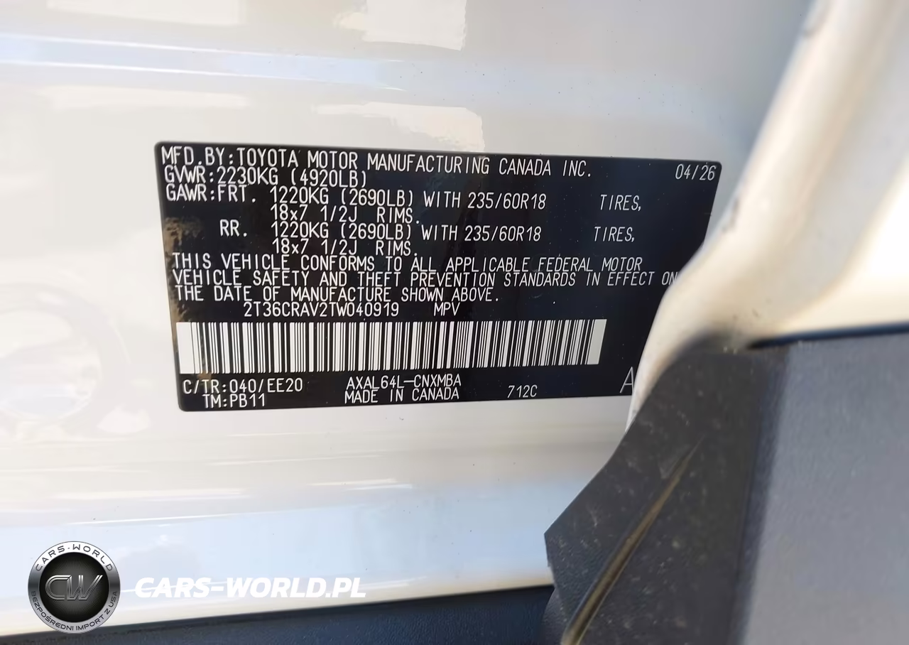 2026 Toyota Rav4 Xle Premium VIN:2T36CRAV2TW040919 - 9