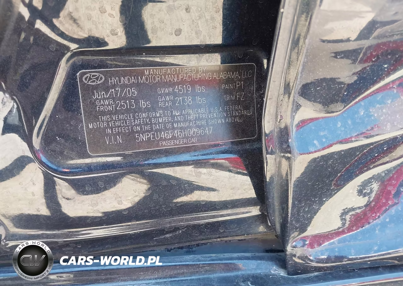 2006 Hyundai Sonata Gls V6-Lx V6 VIN:5NPEU46F46H009647 - 9