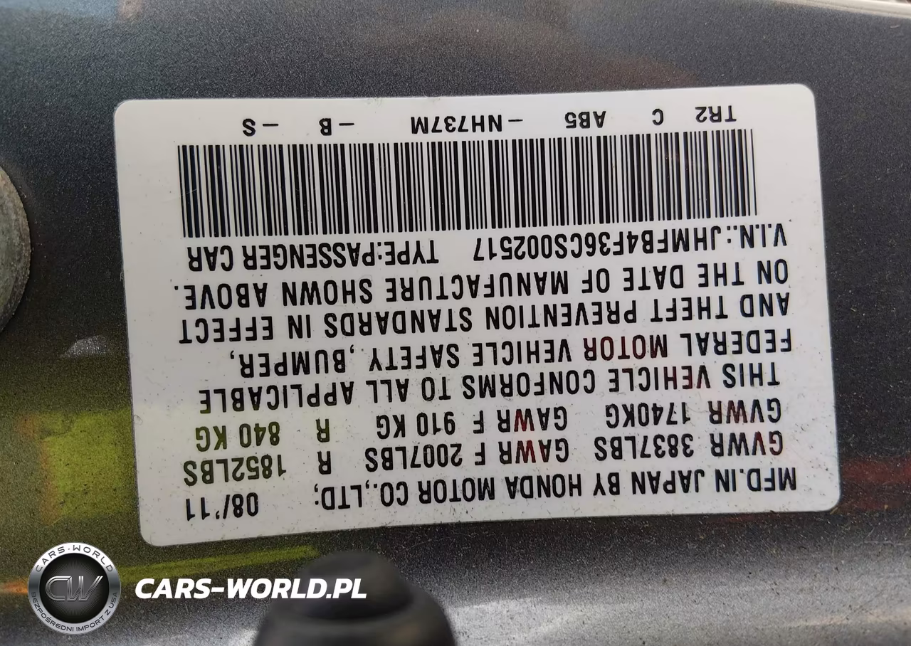 2012 Honda Civic Hybrid VIN:JHMFB4F36CS002517 - 9