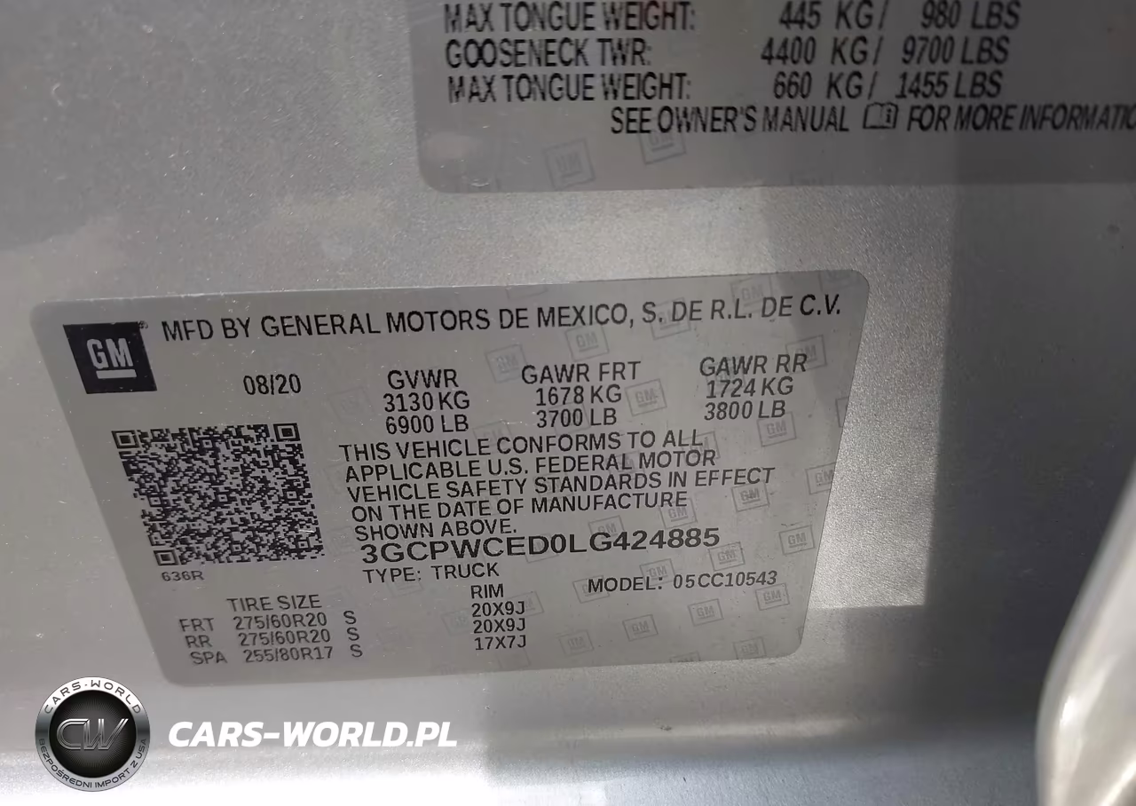 2020 Chevrolet Silverado 1500 2Wd Short Bed Lt VIN:3GCPWCED0LG424885 - 9