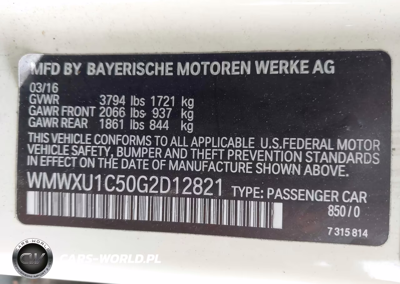 2016 Mini Hardtop Cooper VIN:WMWXU1C50G2D12821 - 9