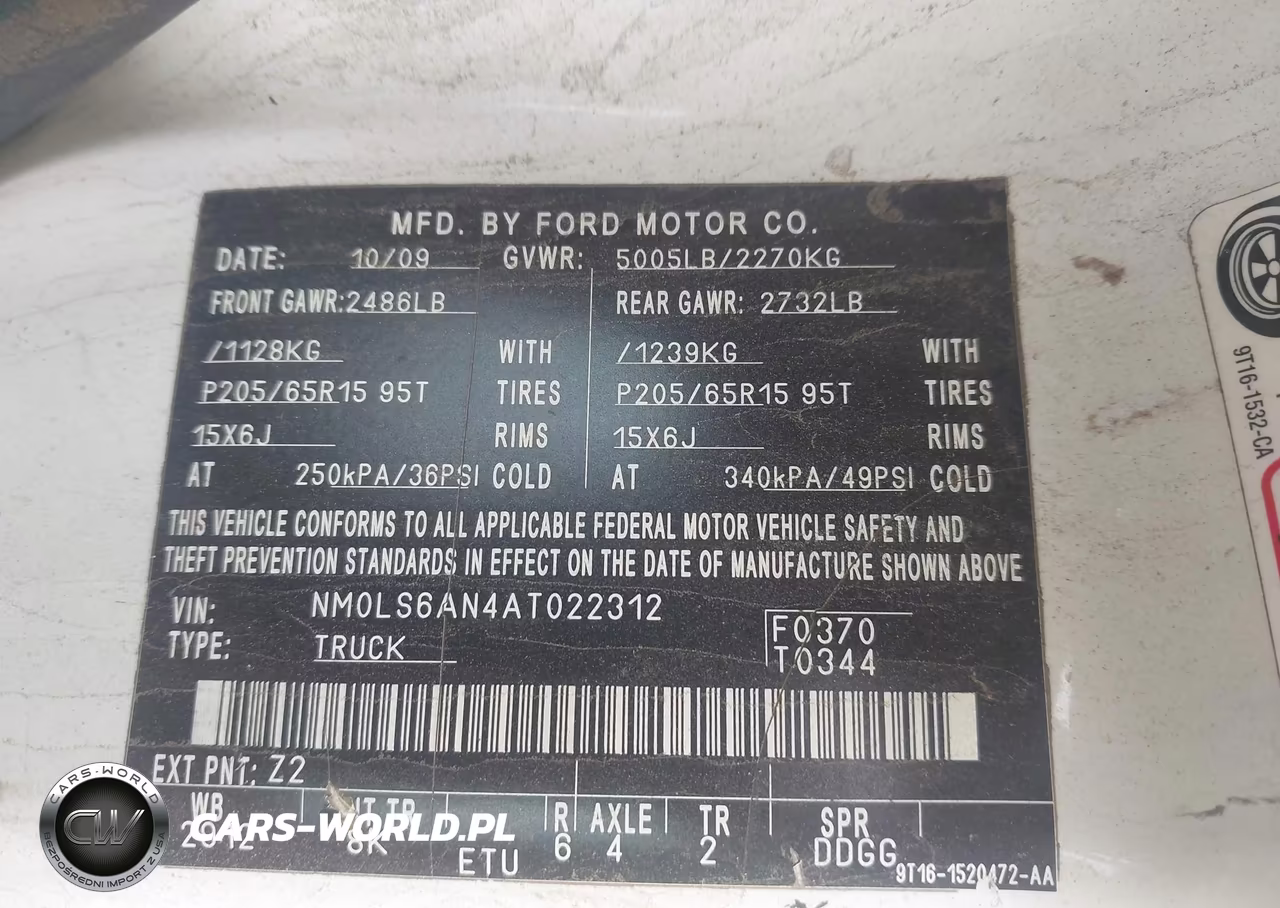 2010 Ford Transit Connect Xl VIN:NM0LS6AN4AT022312 - 9