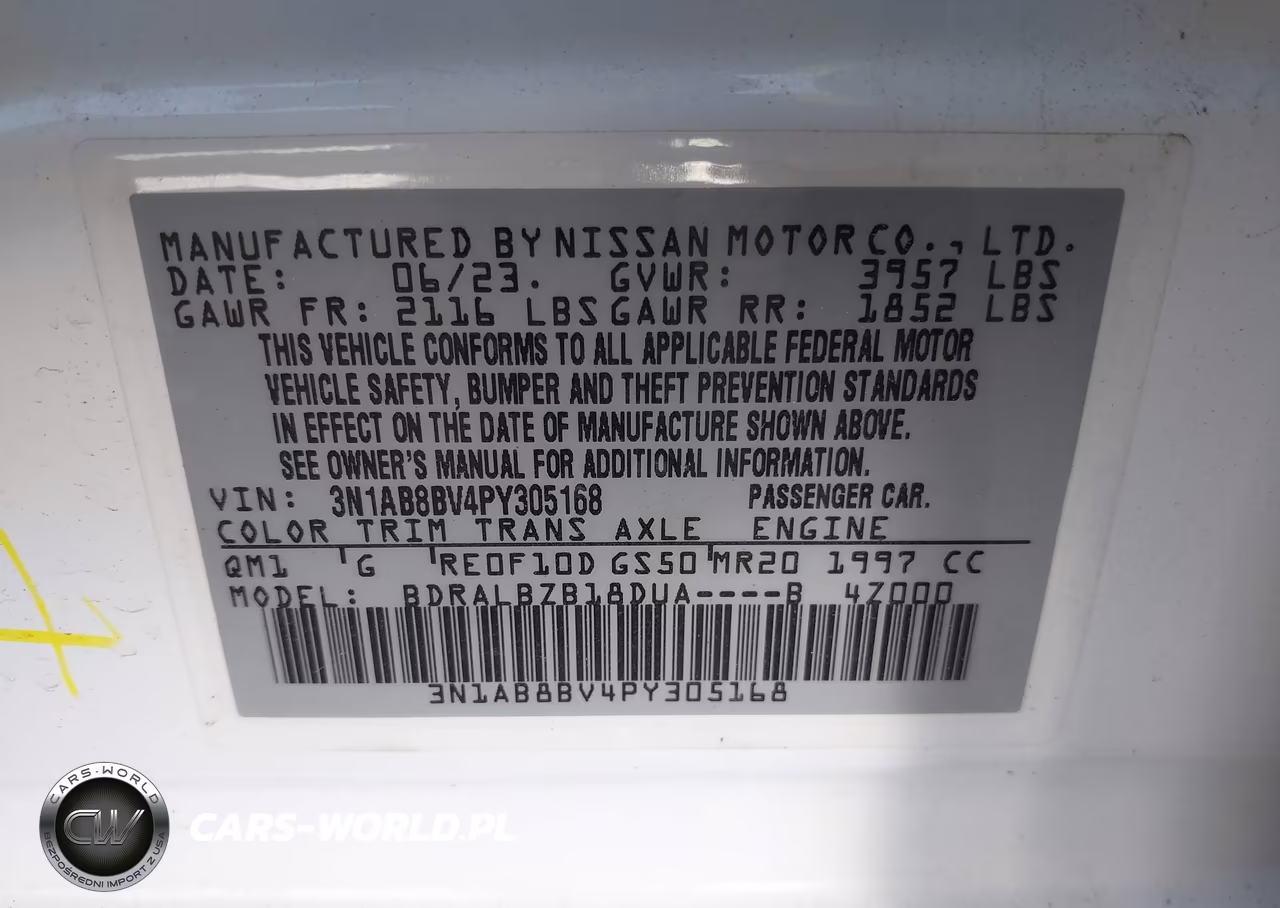 2023 Nissan Sentra S Xtronic Cvt VIN:3N1AB8BV4PY305168 - 9