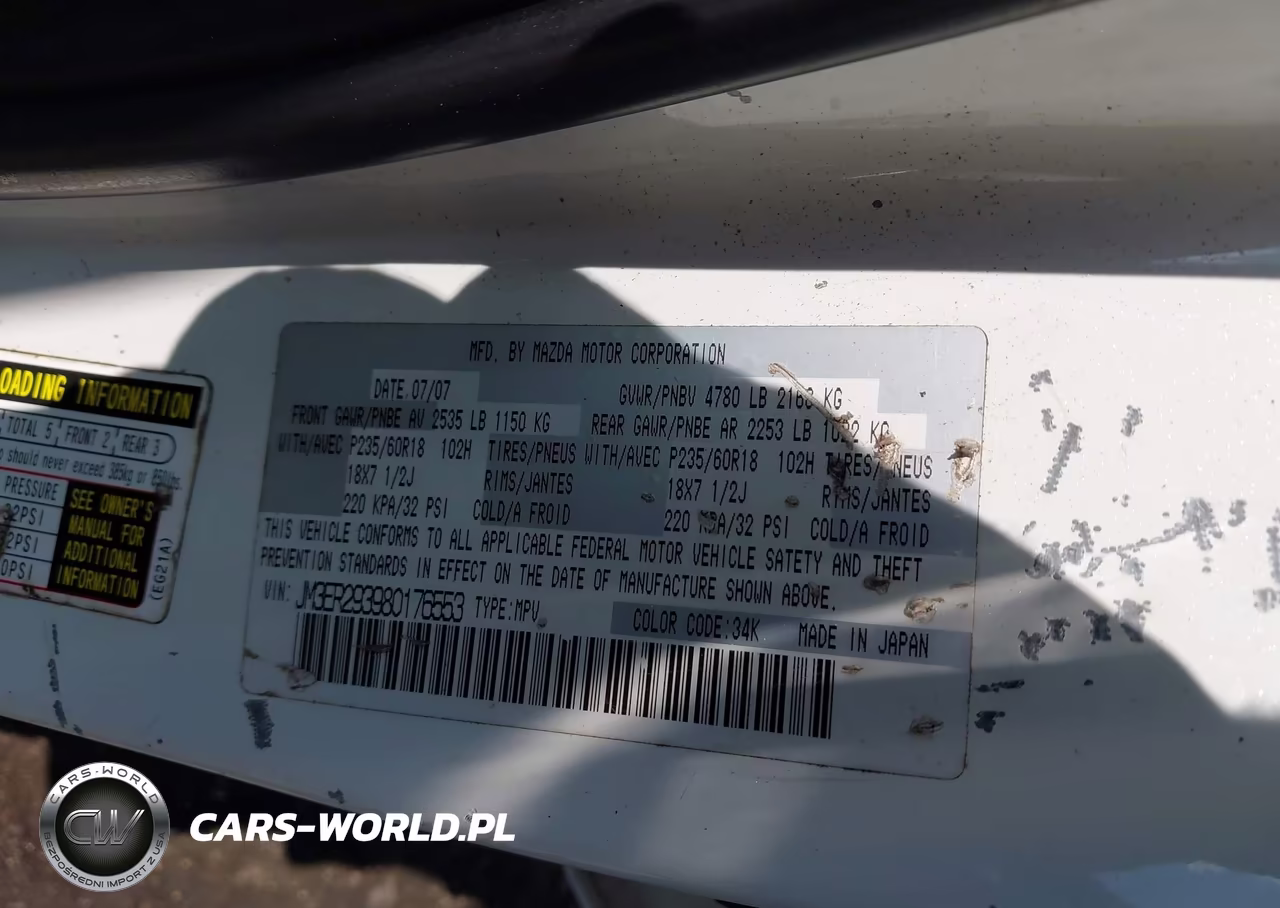 2008 Mazda Cx-7 Sport VIN:JM3ER293980176553 - 9