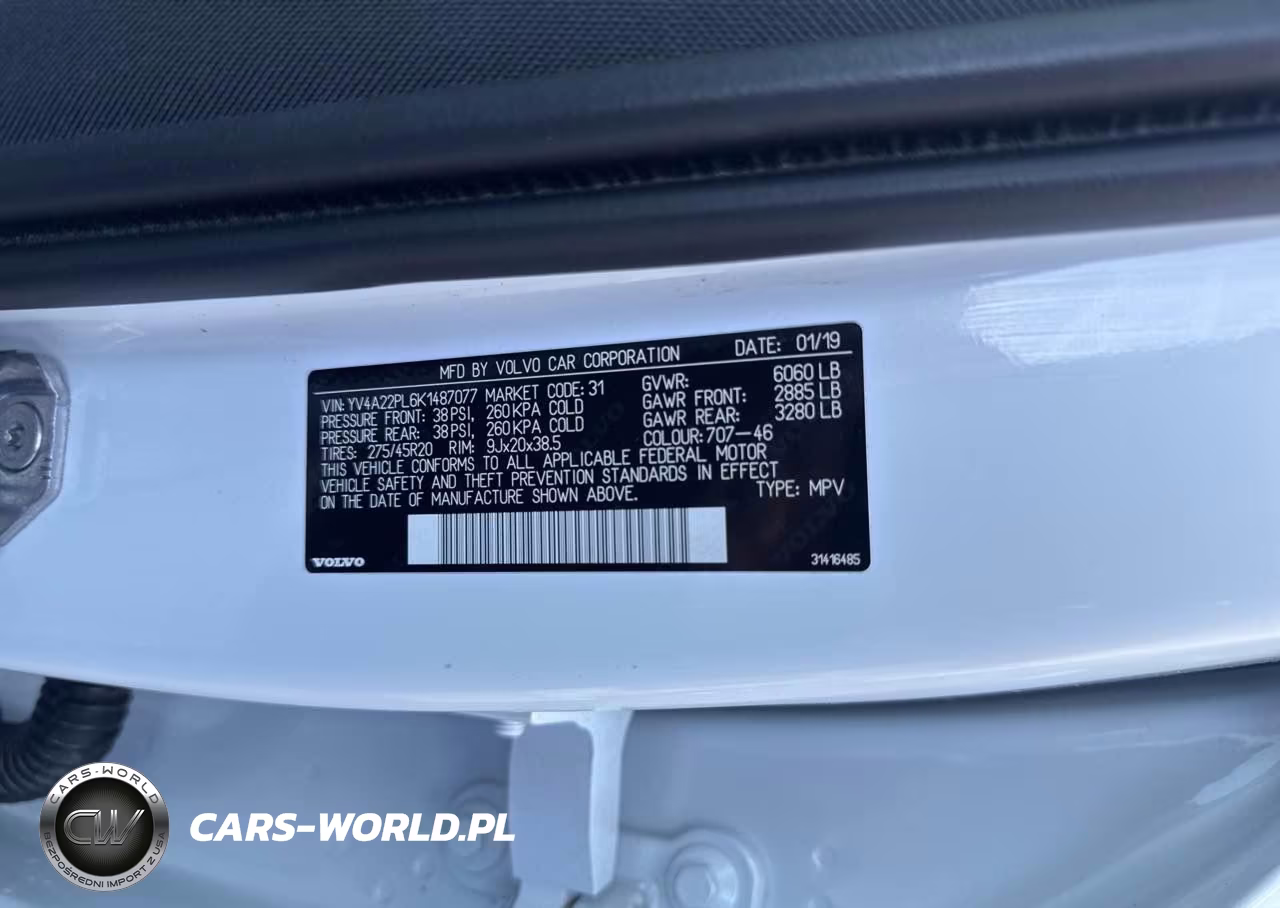 2019 Volvo Xc90 T6 Inscription VIN:YV4A22PL6K1487077 - 9
