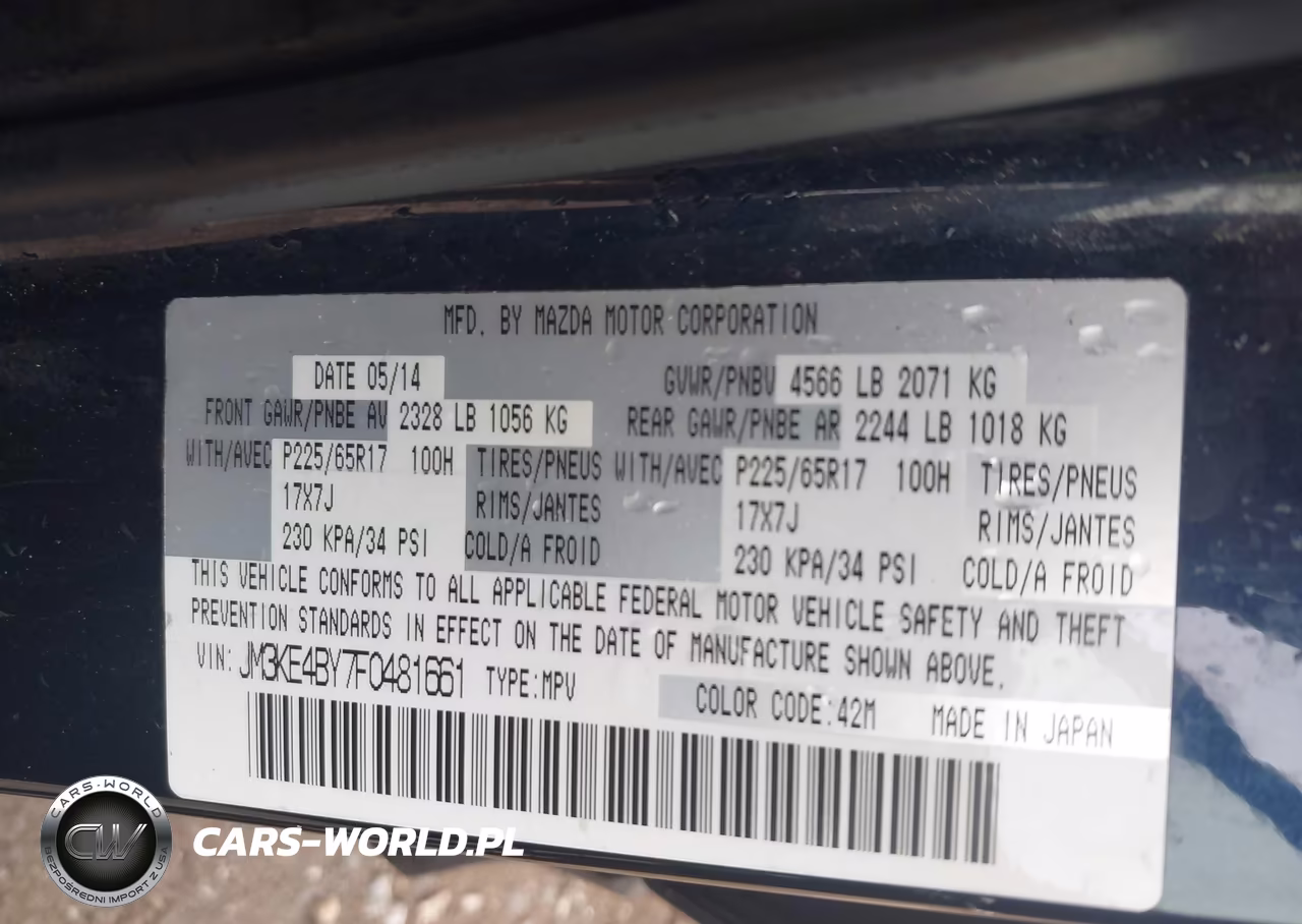2015 Mazda Cx-5 Sport VIN:JM3KE4BY7F0481661 - 9