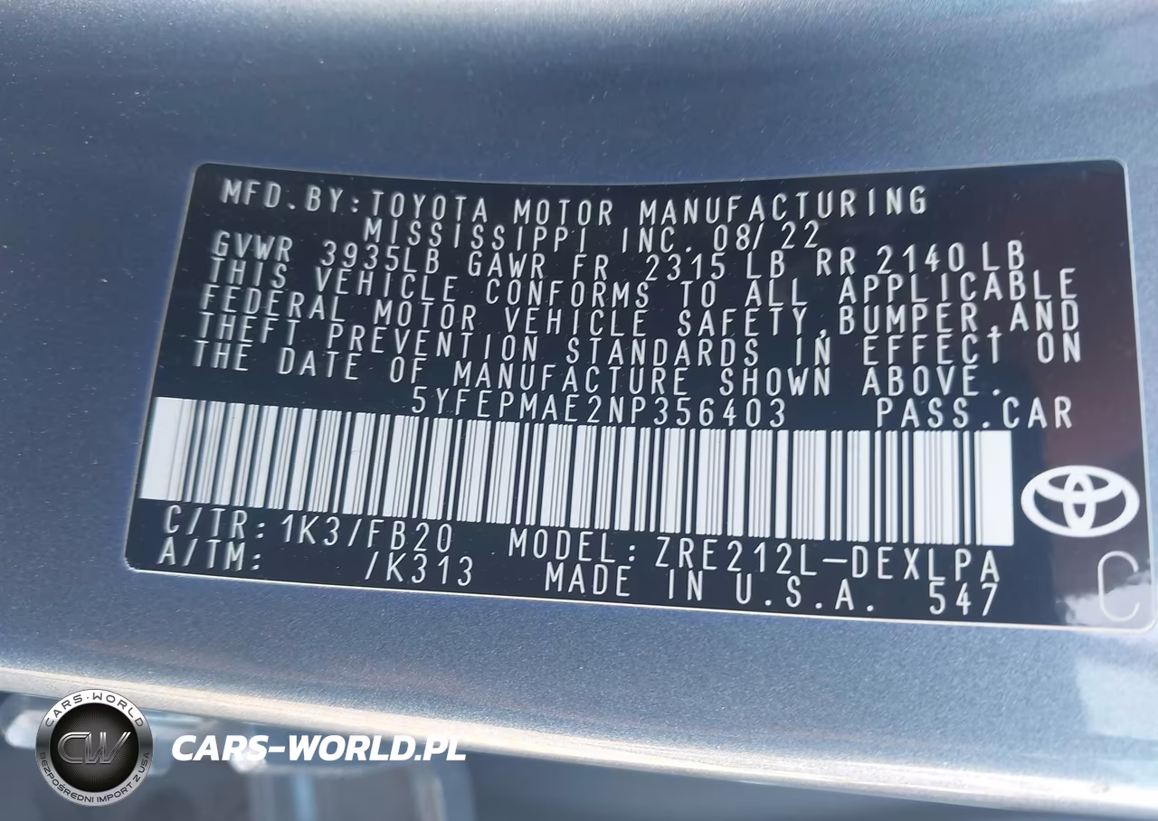 2022 Toyota Corolla Le VIN:5YFEPMAE2NP356403 - 9