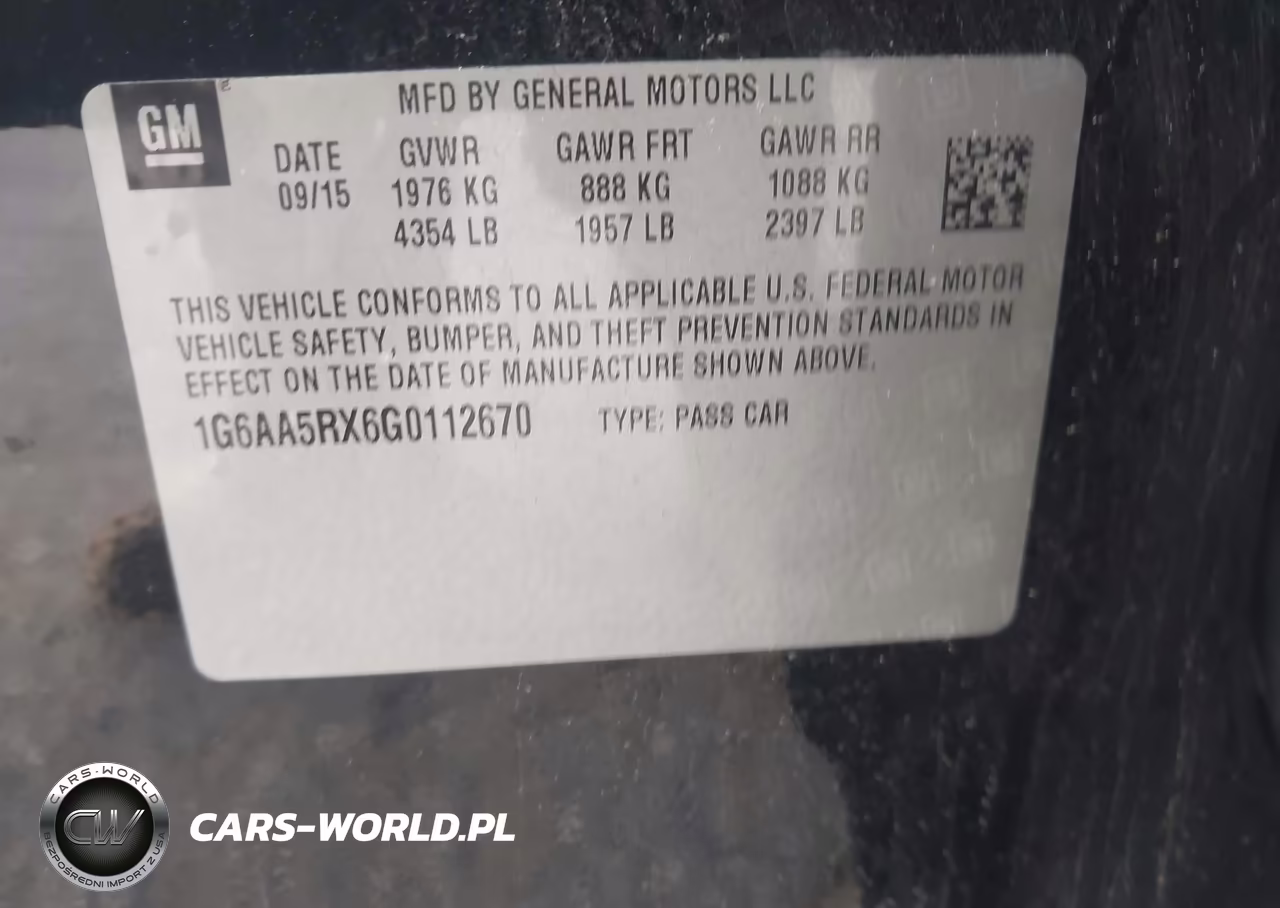 2016 Cadillac Ats Standard VIN:1G6AA5RX6G0112670 - 9