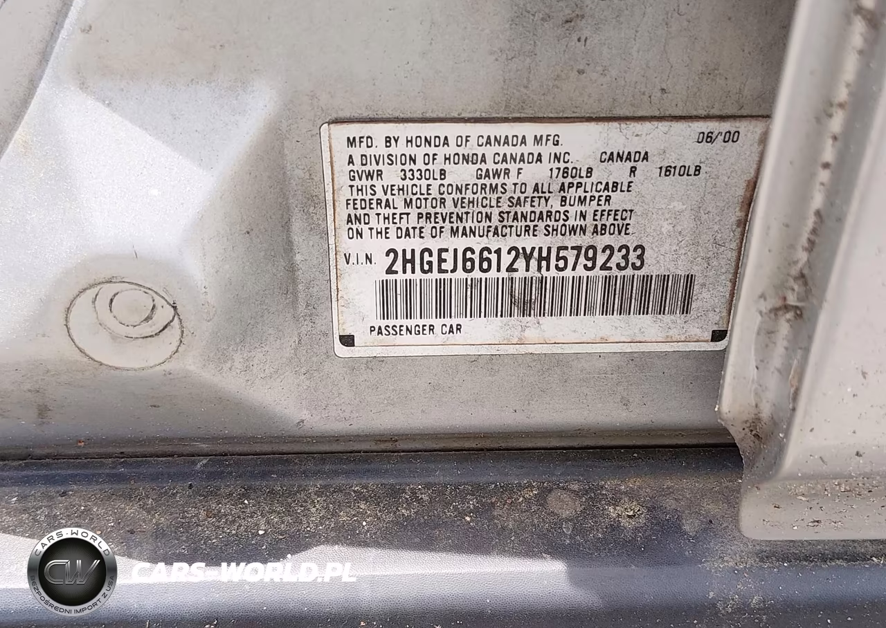 2000 Honda Civic Value Package VIN:2HGEJ6612YH579233 - 9